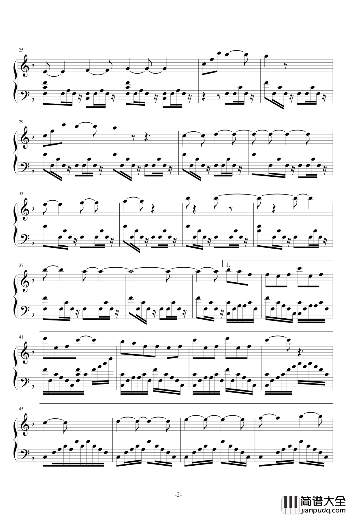 魔法使いの夜~メインテーマ钢琴谱_魔法使之夜_深泽秀行