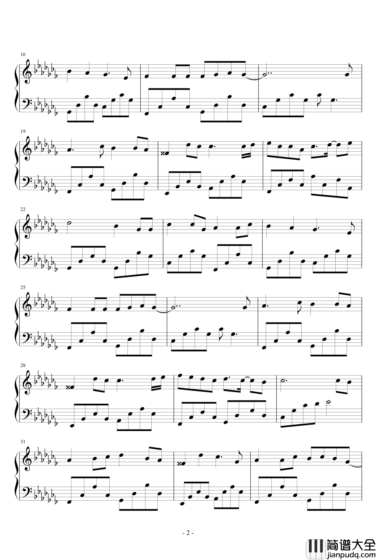 魔法城堡钢琴谱_TFboys