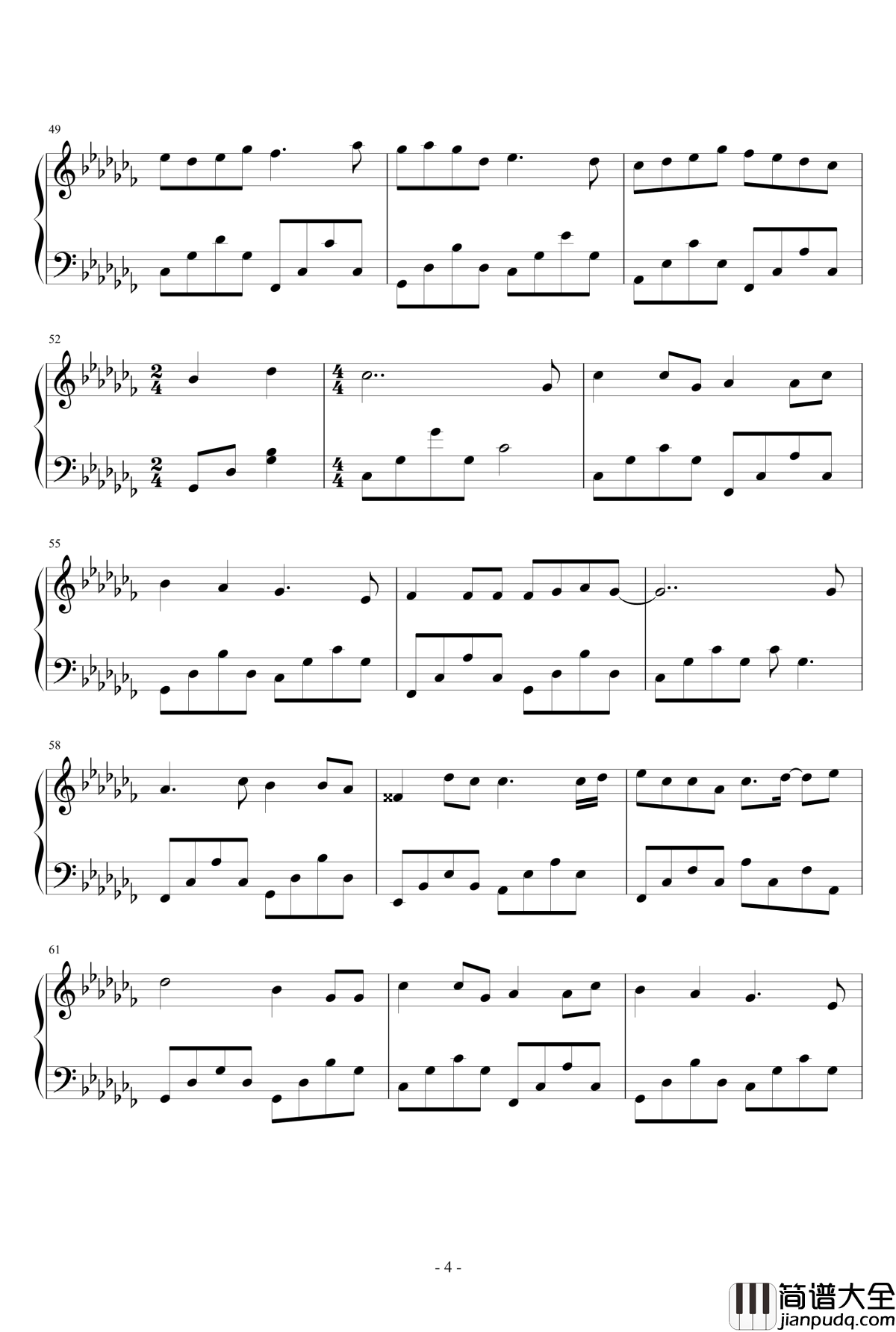 魔法城堡钢琴谱_TFboys