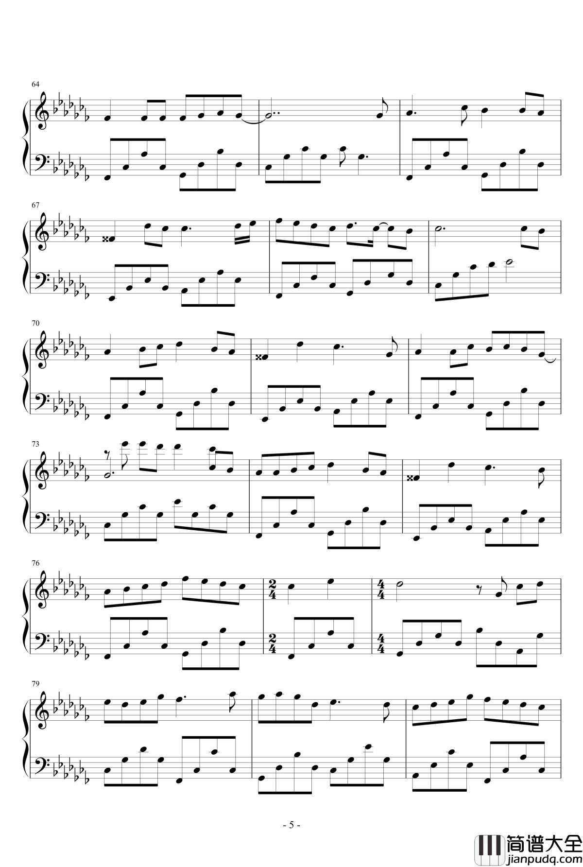 魔法城堡钢琴谱_TFboys