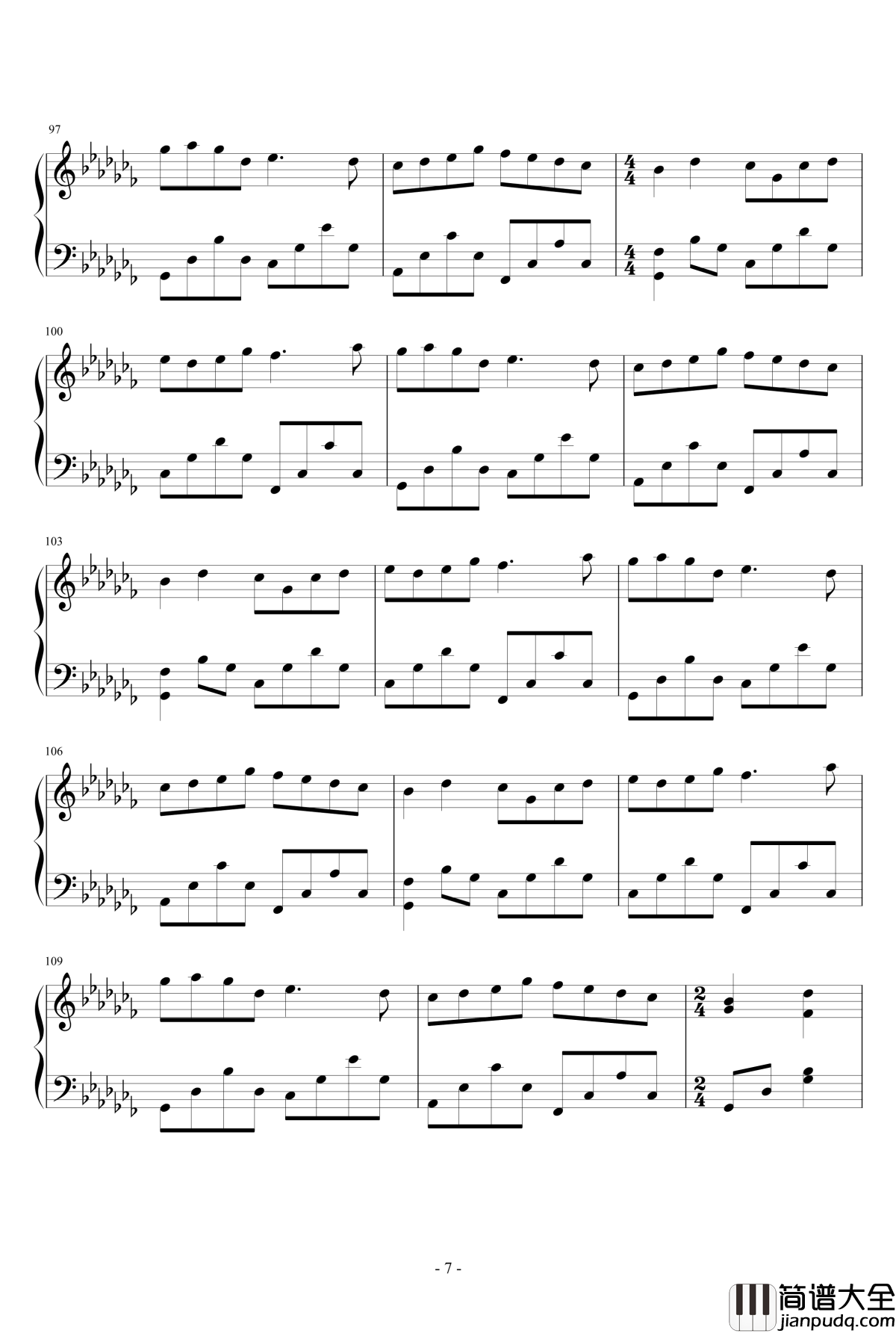 魔法城堡钢琴谱_TFboys