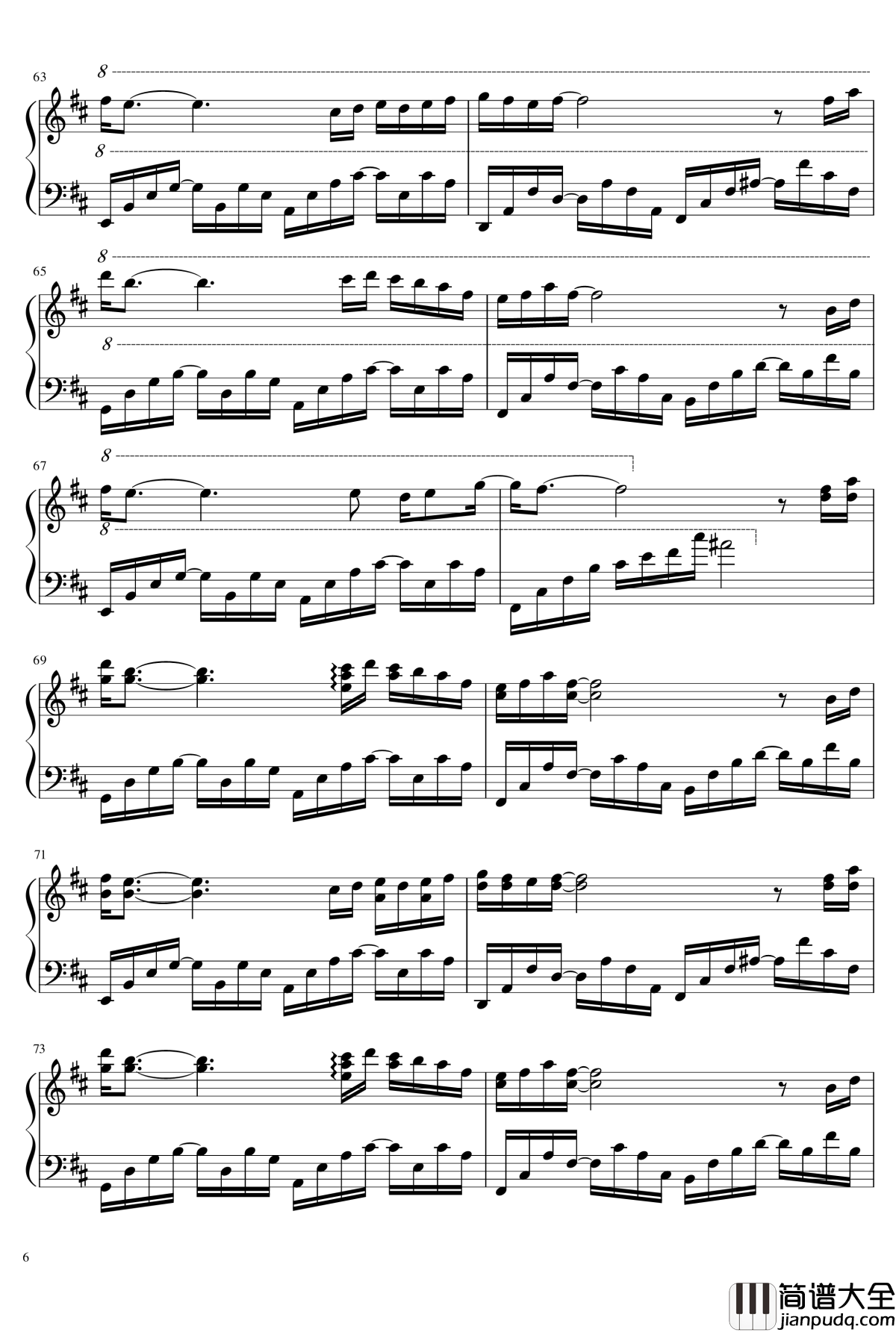 雨花_Rain_Flower钢琴谱_心华_回廊音乐