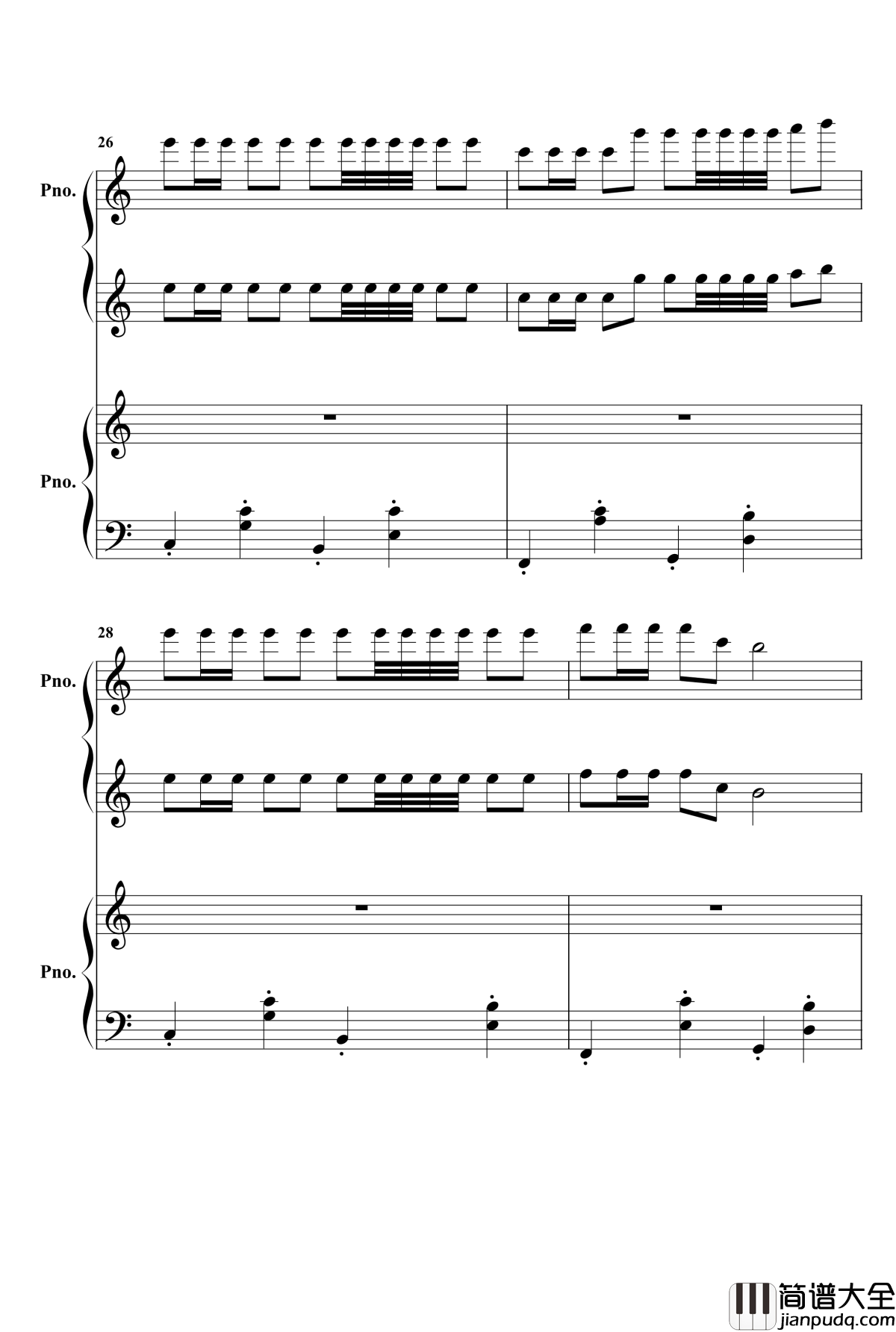 欢沁钢琴谱_两架钢琴_林海