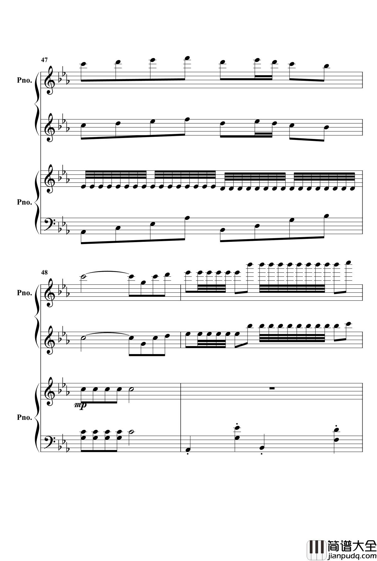 欢沁钢琴谱_两架钢琴_林海