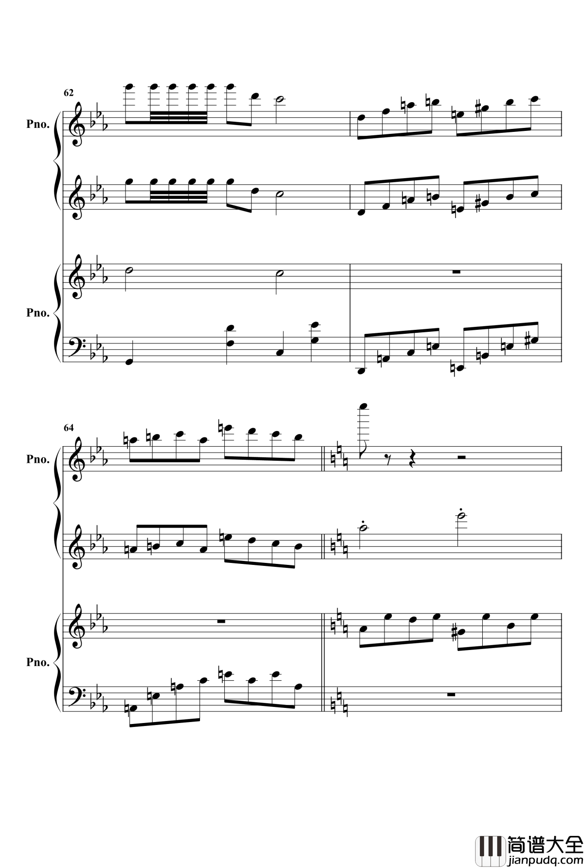 欢沁钢琴谱_两架钢琴_林海