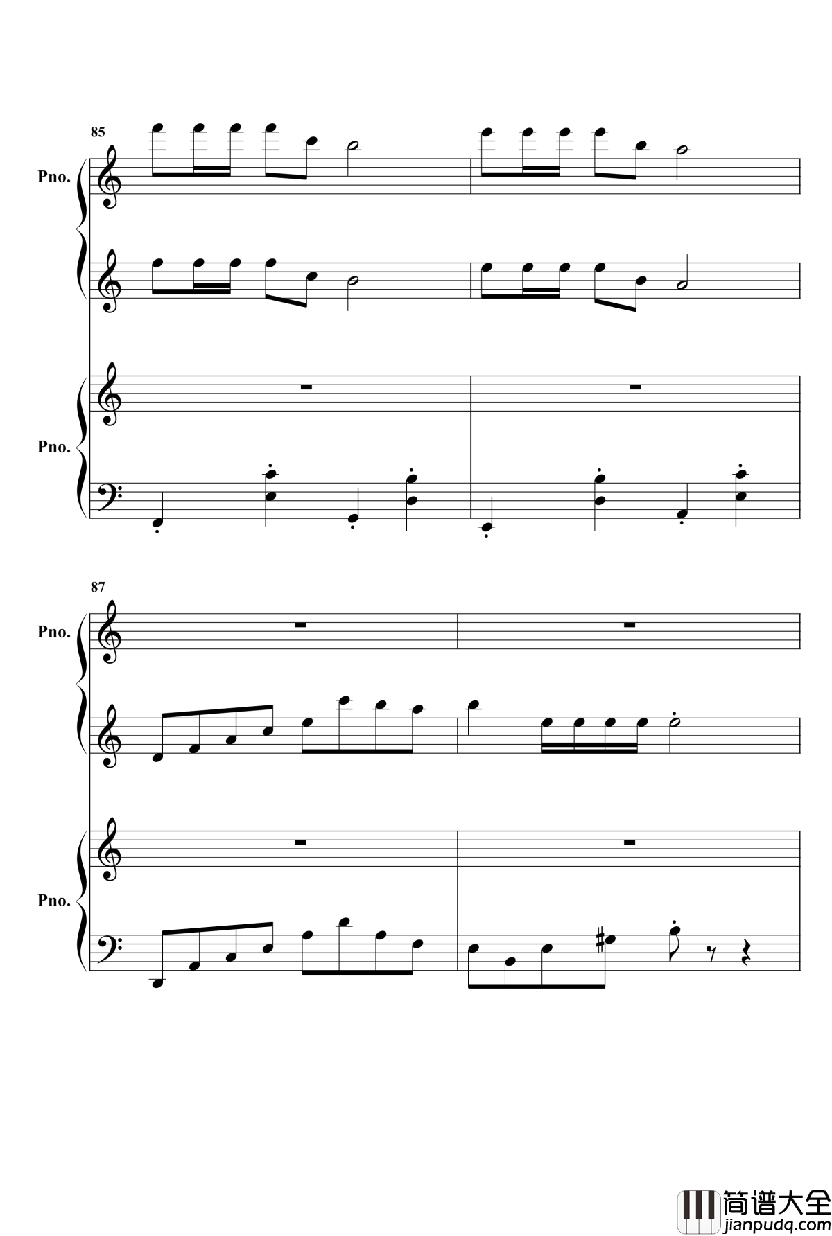 欢沁钢琴谱_两架钢琴_林海