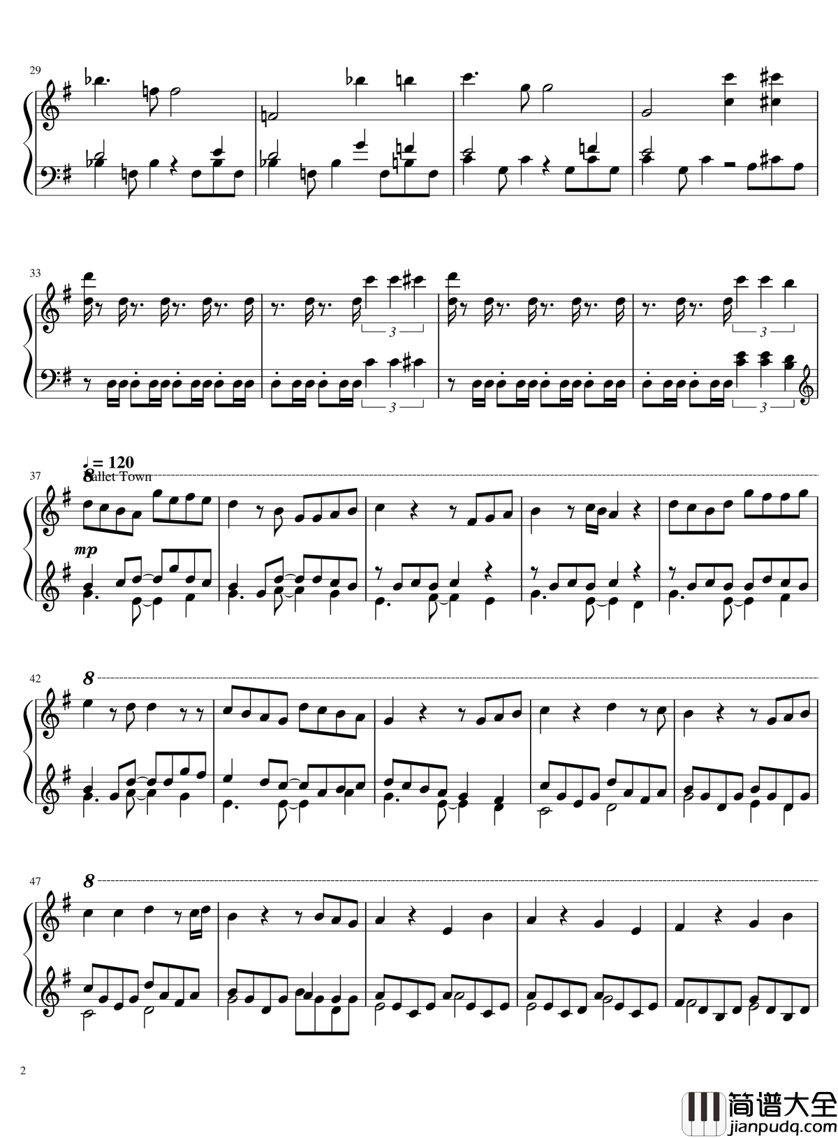 口袋妖怪初代全BGM串烧钢琴谱