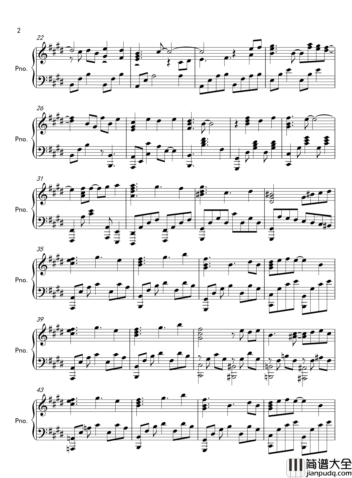 届かない恋钢琴谱_传达不到的爱恋_路人女主的养成方法