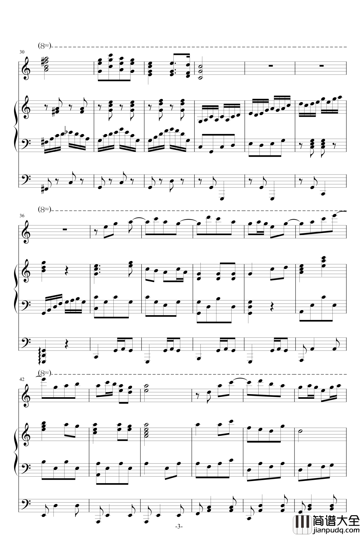 红星闪闪放光彩钢琴谱_四手联弹_江天