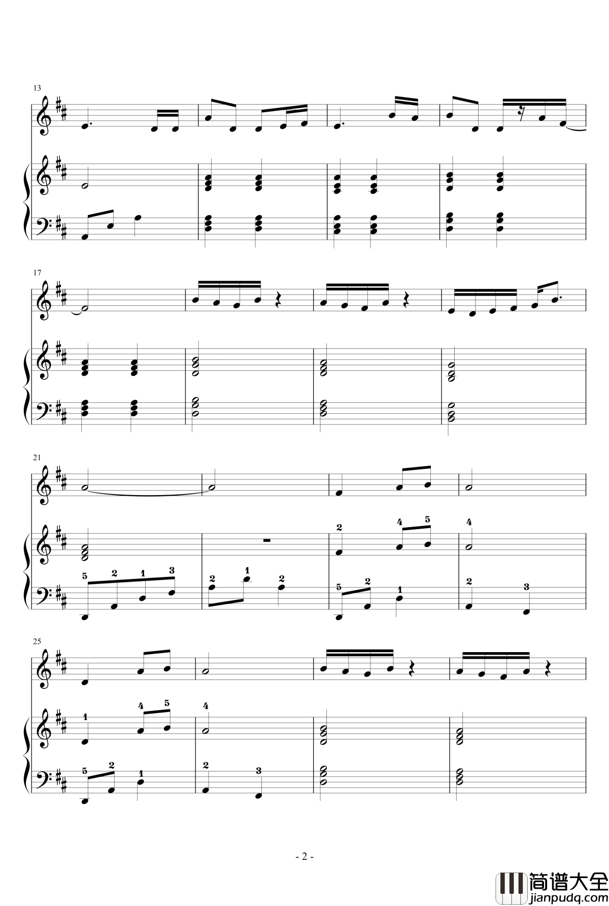 金色童年钢琴谱_杨烁