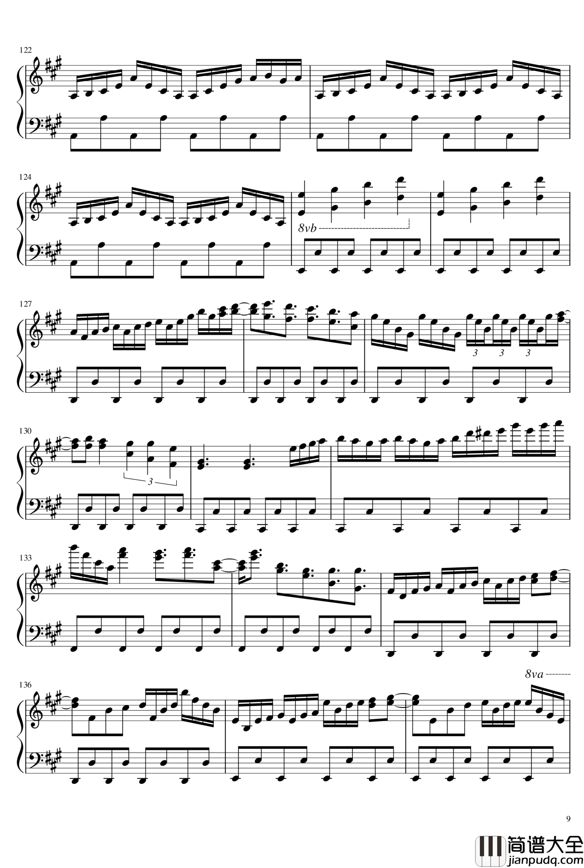 freedom_dive钢琴谱_xi