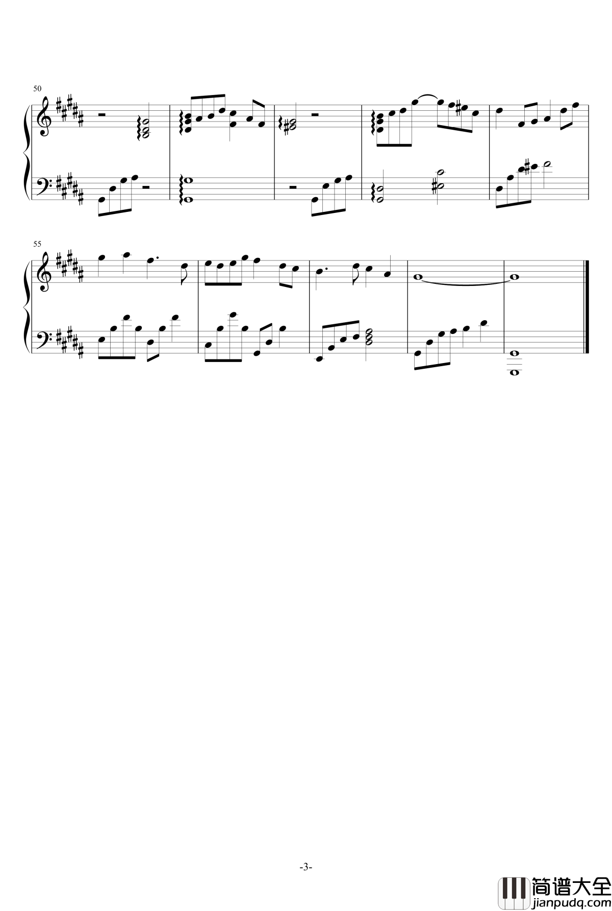 闘争钢琴谱_植松伸夫