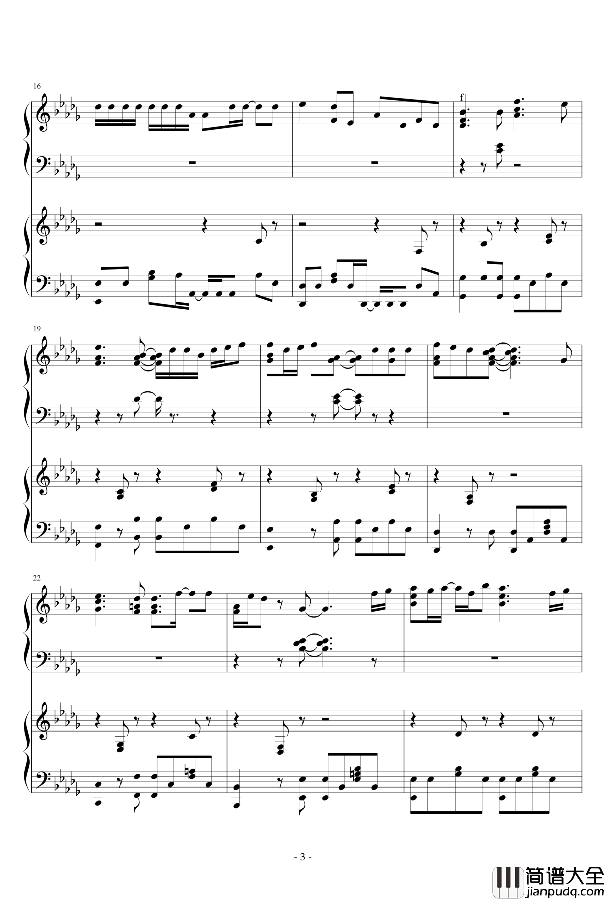 禁止恋爱的世界ED钢琴谱_Can‘t_you_say