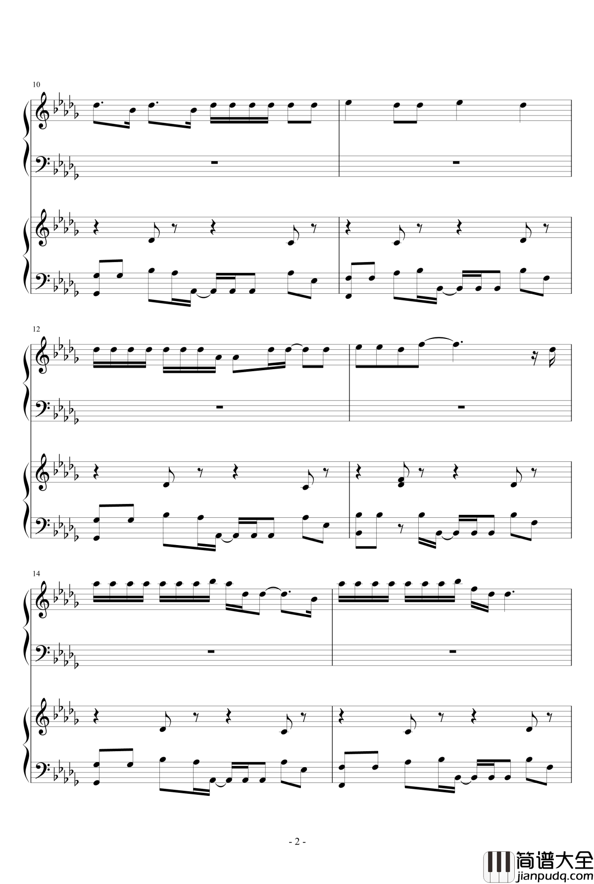 禁止恋爱的世界ED钢琴谱_Can‘t_you_say