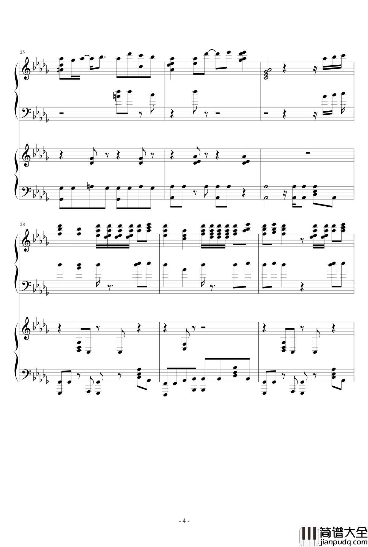 禁止恋爱的世界ED钢琴谱_Can‘t_you_say