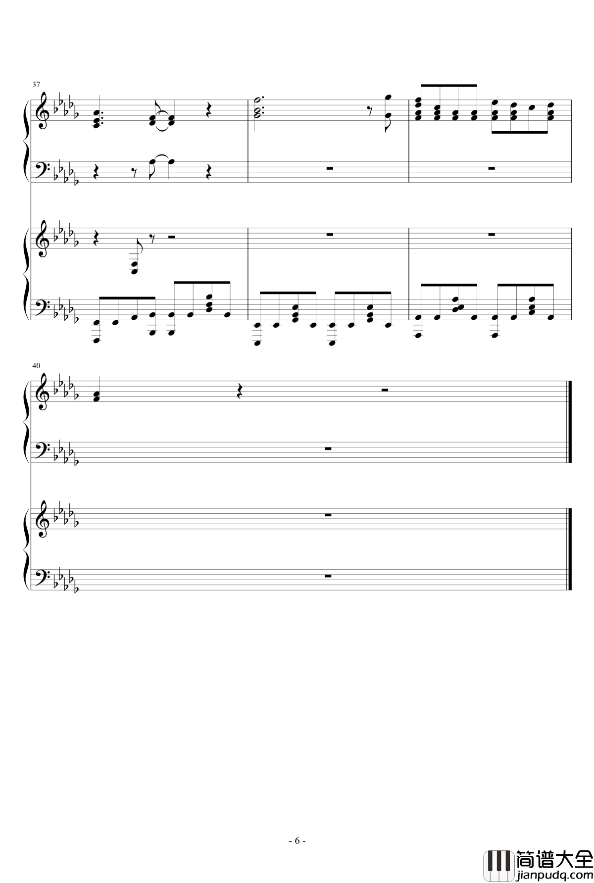 禁止恋爱的世界ED钢琴谱_Can‘t_you_say