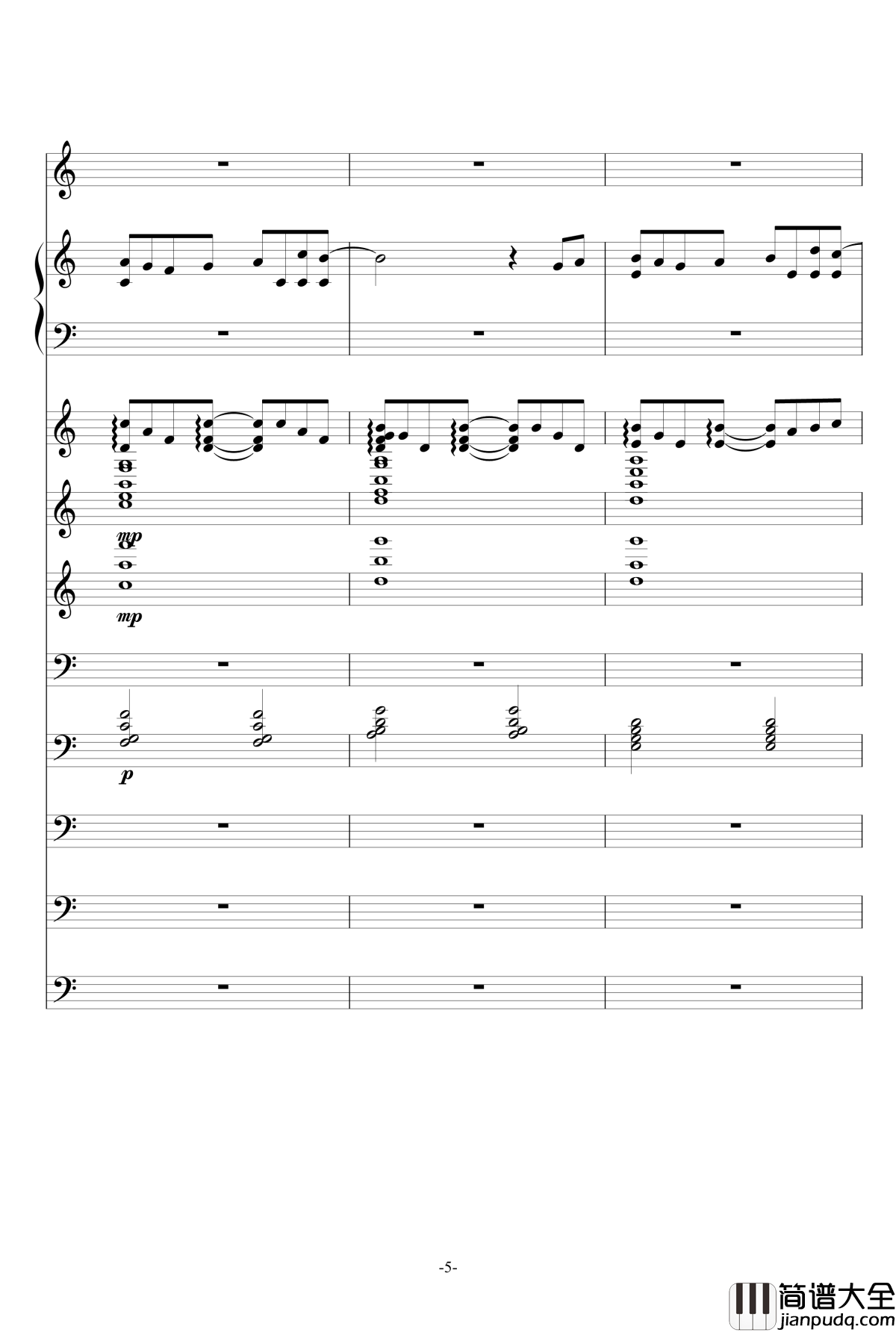 前十八年钢琴谱_2509507271