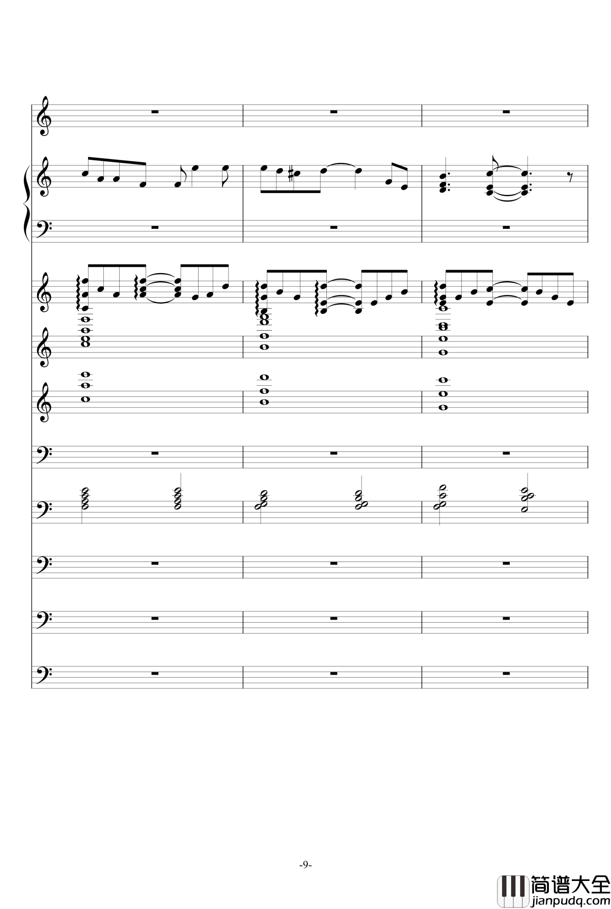 前十八年钢琴谱_2509507271