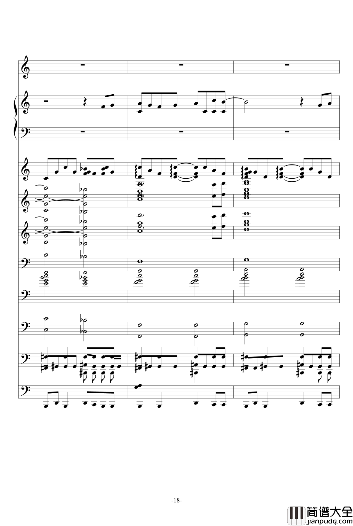 前十八年钢琴谱_2509507271