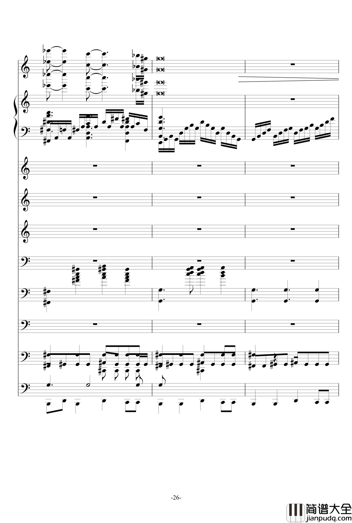 前十八年钢琴谱_2509507271