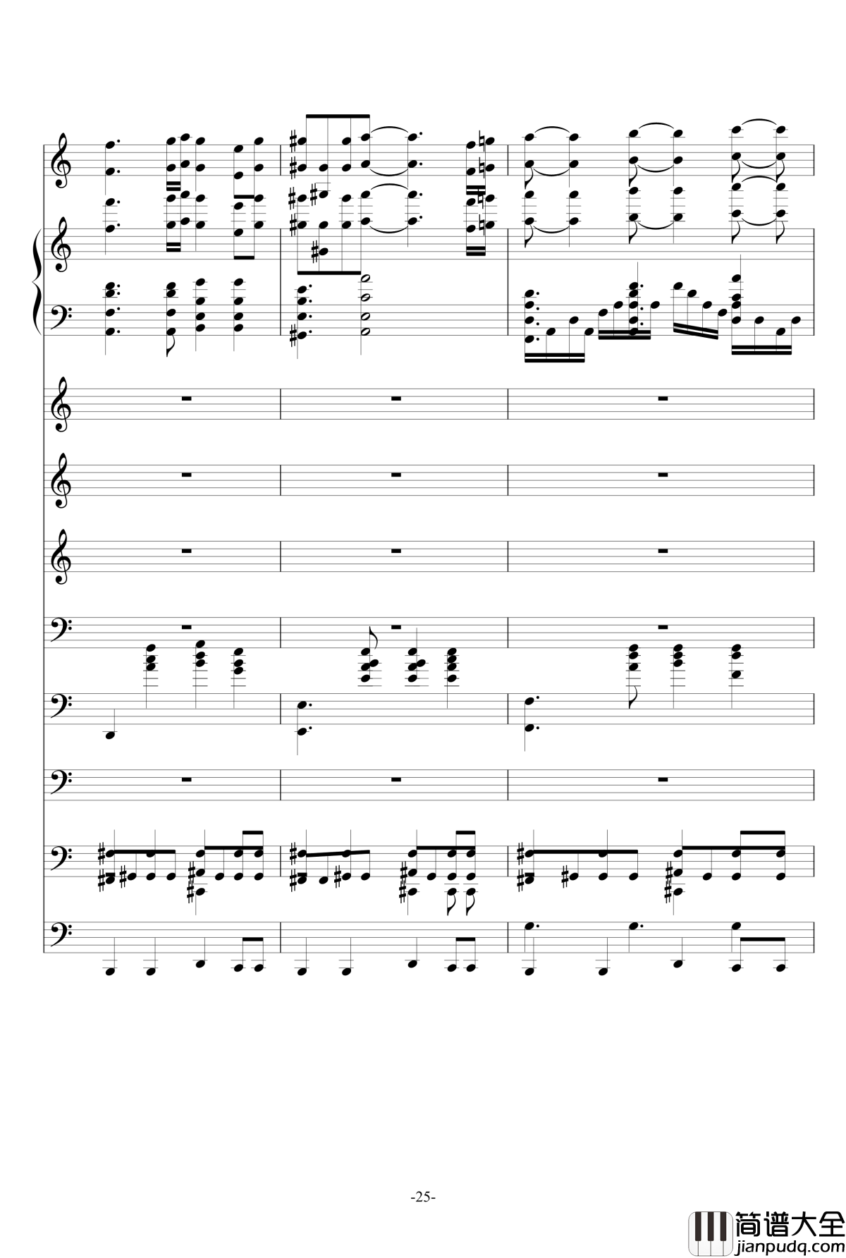 前十八年钢琴谱_2509507271