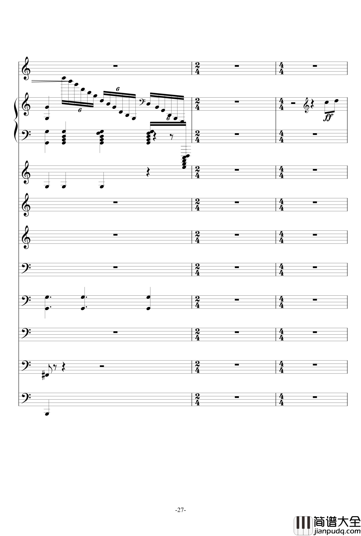 前十八年钢琴谱_2509507271