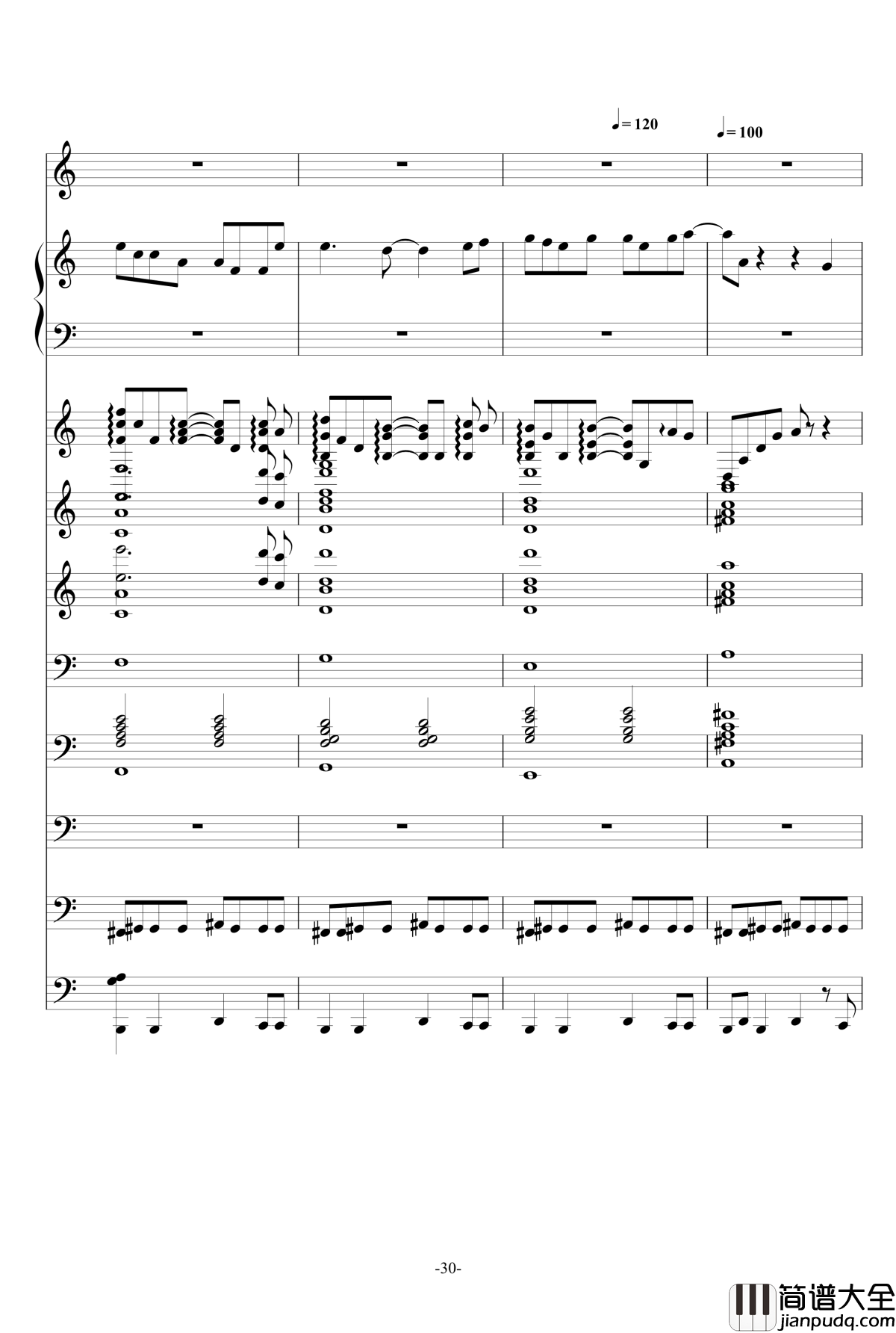 前十八年钢琴谱_2509507271