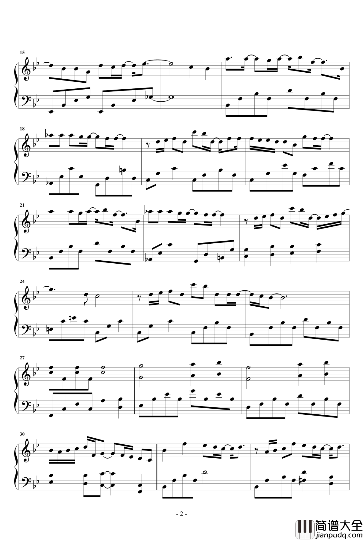 一半一半钢琴谱_张碧晨