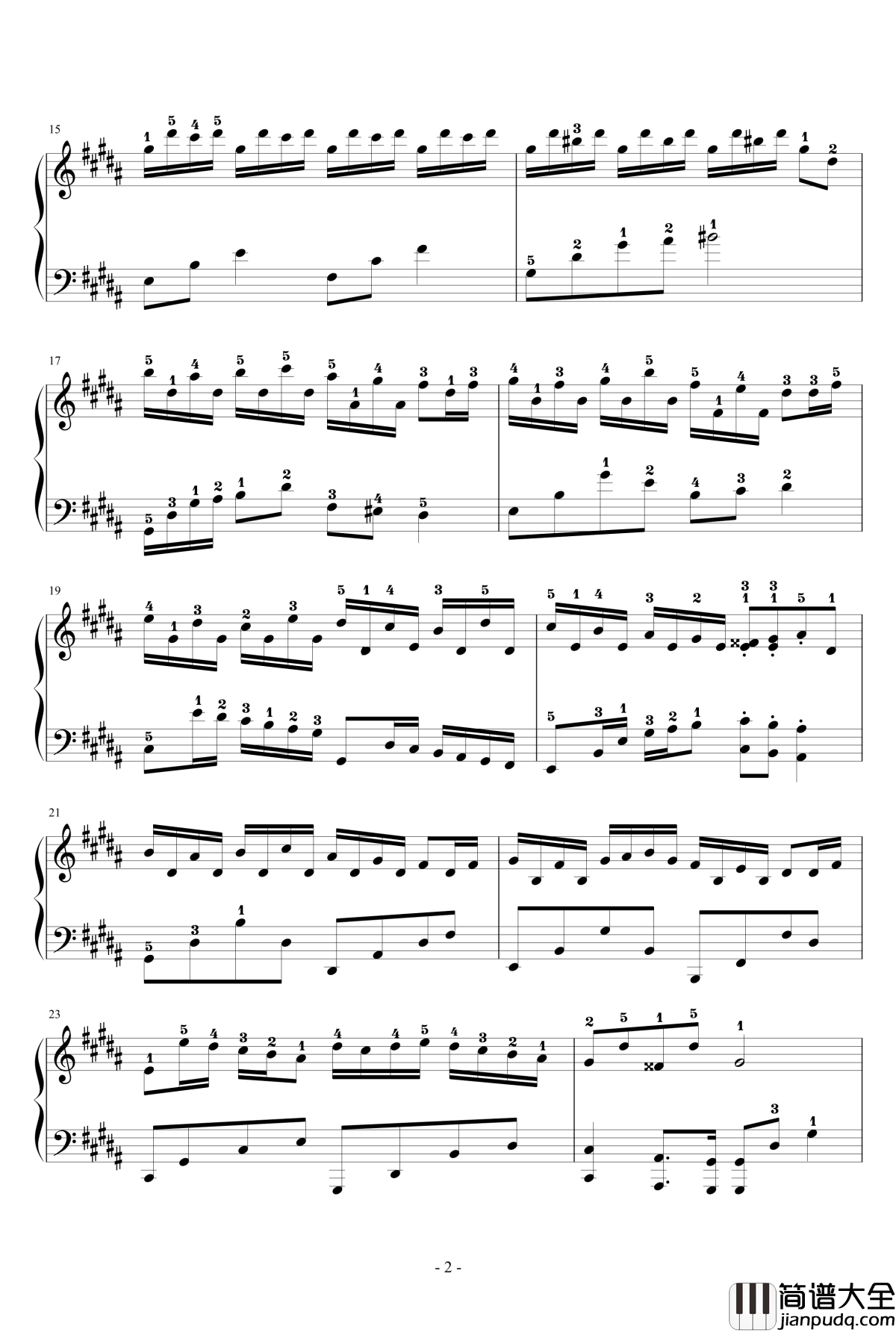 花之舞Flower_Dance钢琴谱_DJ_Okawari_带指法