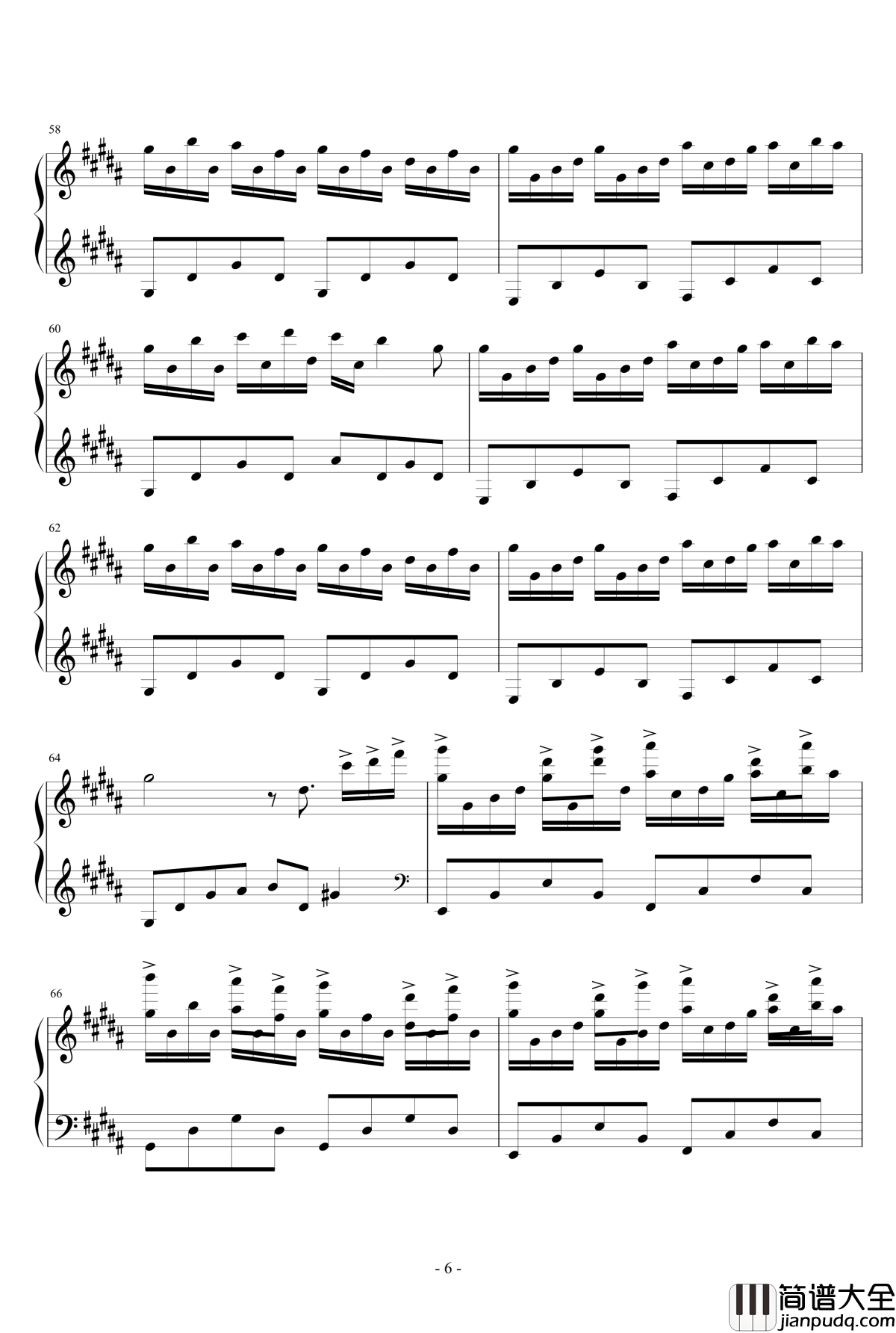 花之舞Flower_Dance钢琴谱_DJ_Okawari_带指法