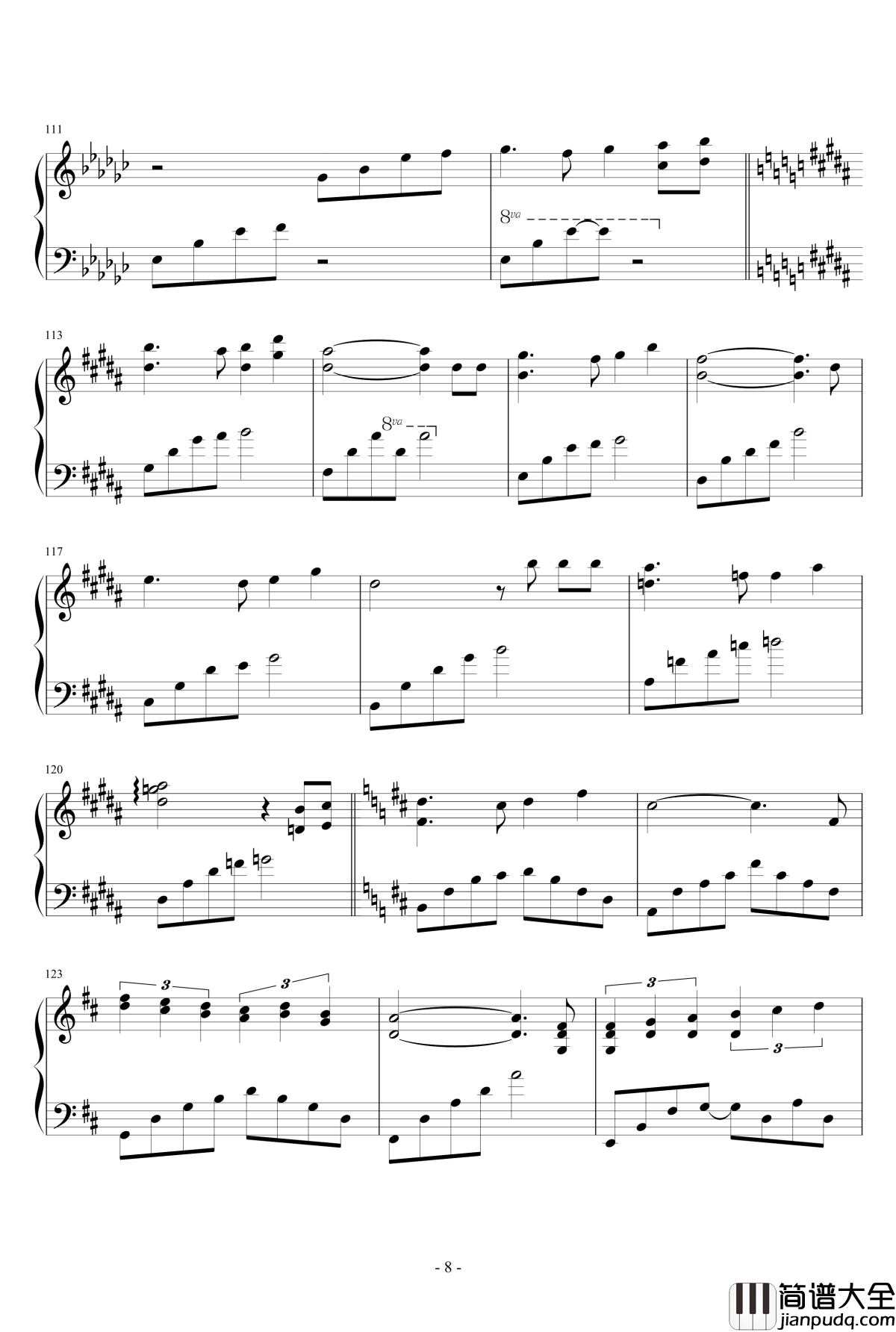 君をのせて_天空之城_钢琴谱_広橋真紀子