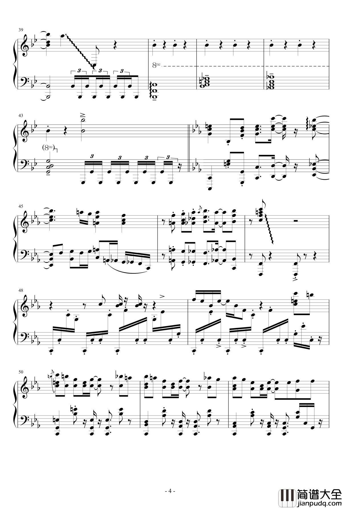 News39钢琴谱_初音ミク