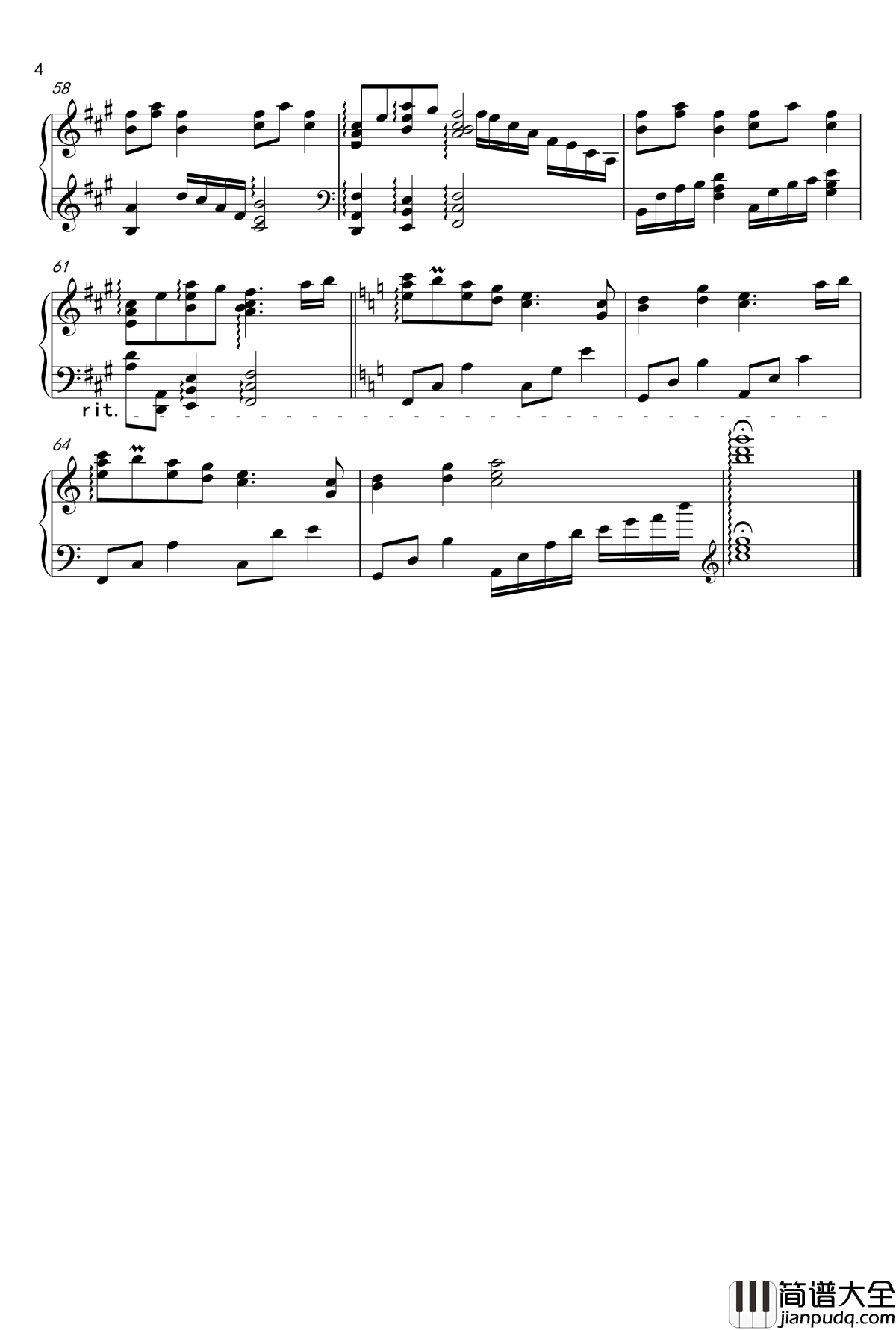 渡月桥想见你钢琴谱_名侦探柯南