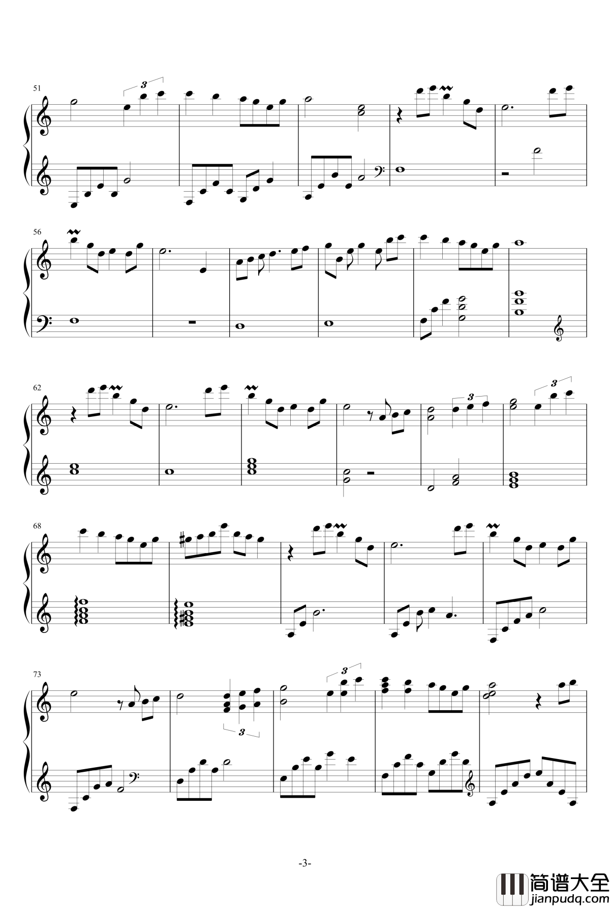 もう歌しか聞こえない钢琴谱_TAMusic