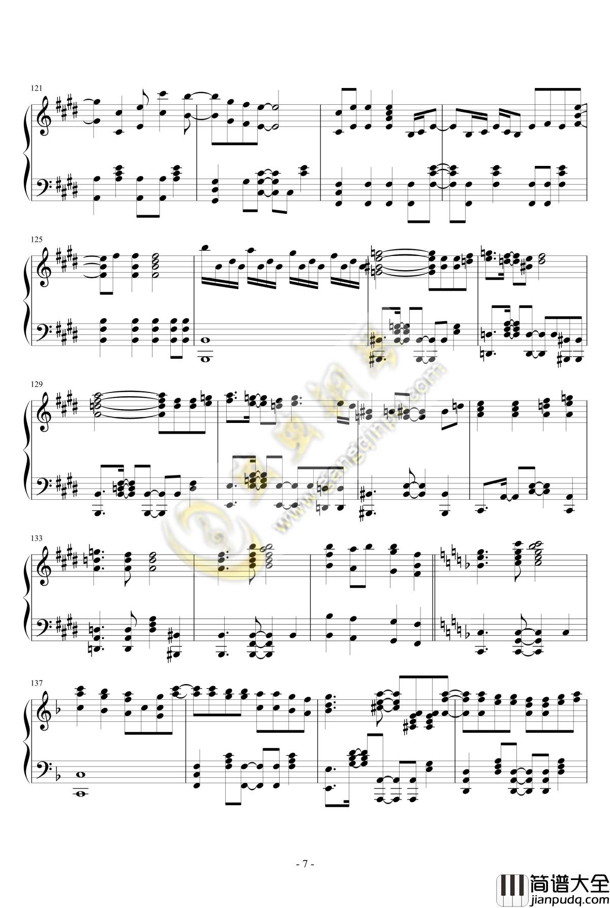 向着光辉的彼岸插曲钢琴谱_M_Sterpiece_偶像大师