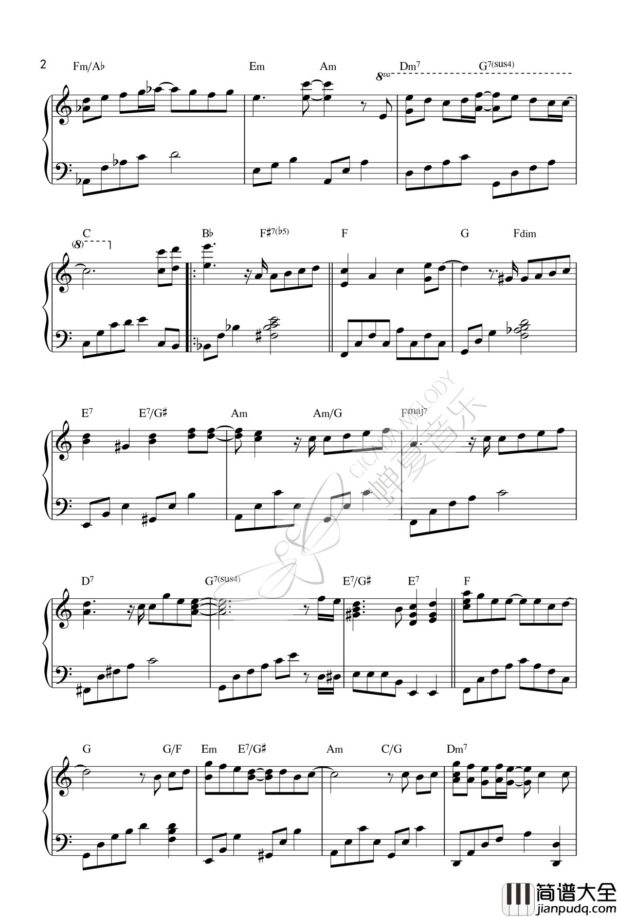 后来的我们钢琴谱_五月天