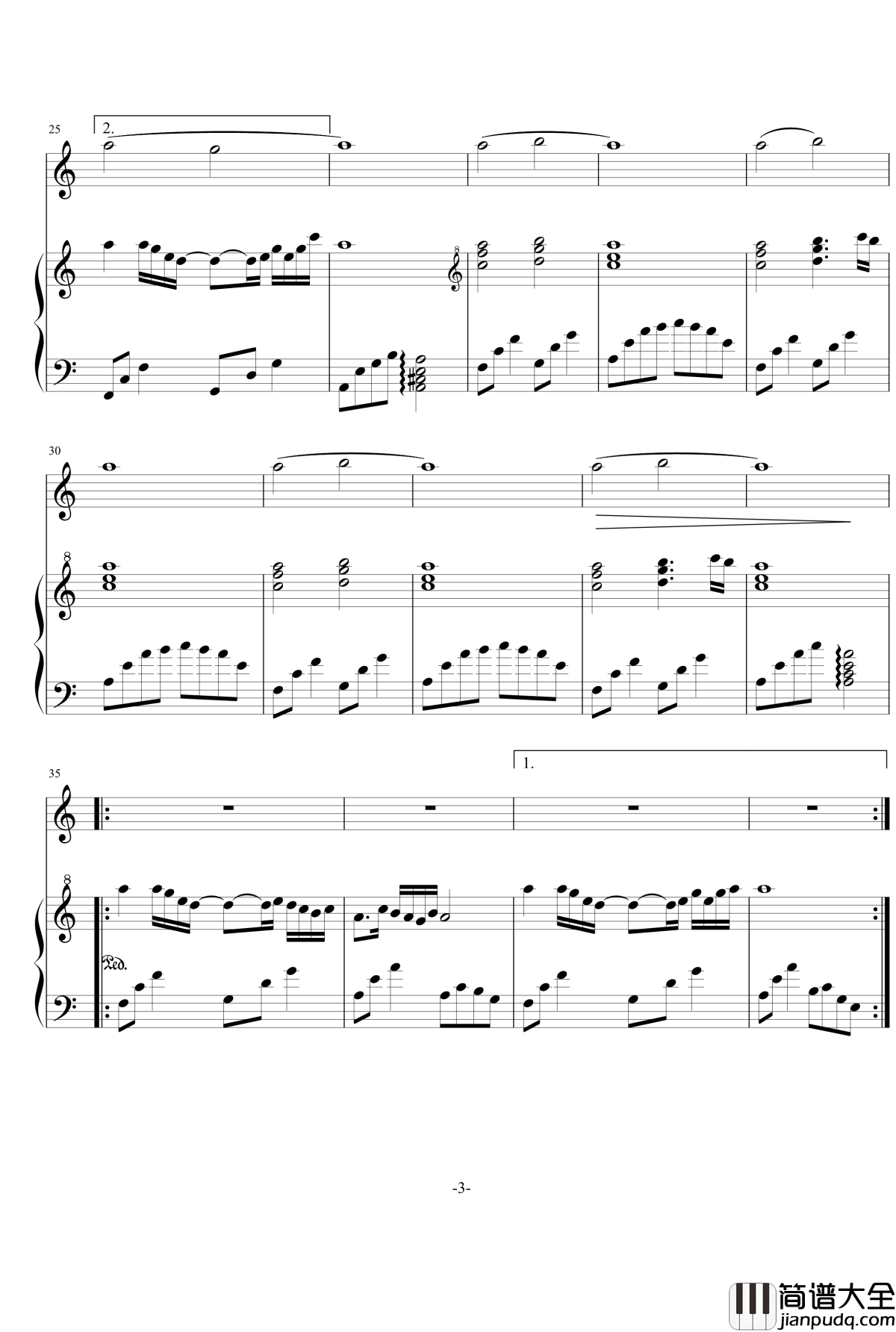 落花之语钢琴谱_Dcw