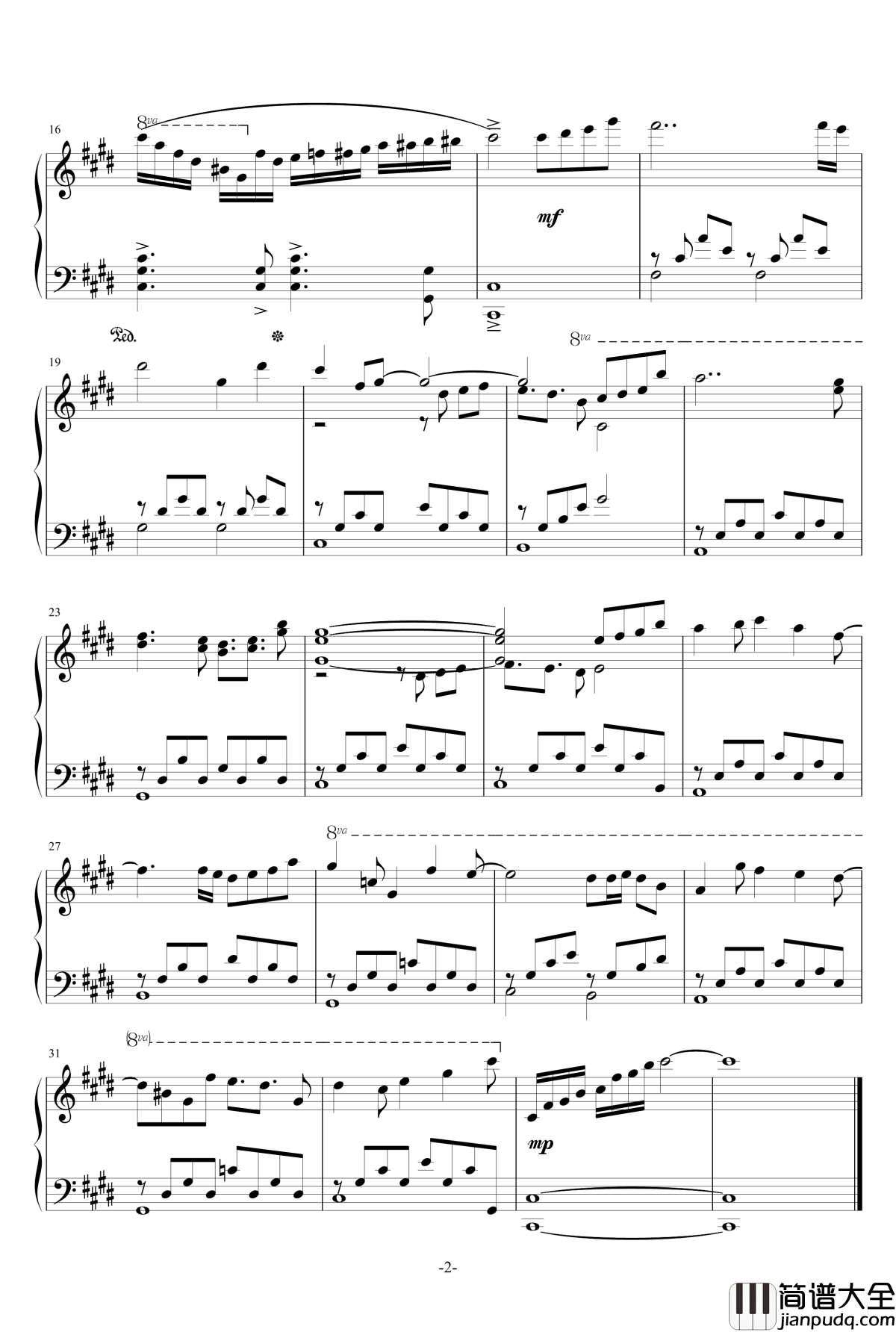 Holy_knight钢琴谱_值得一听_宫崎摩耶