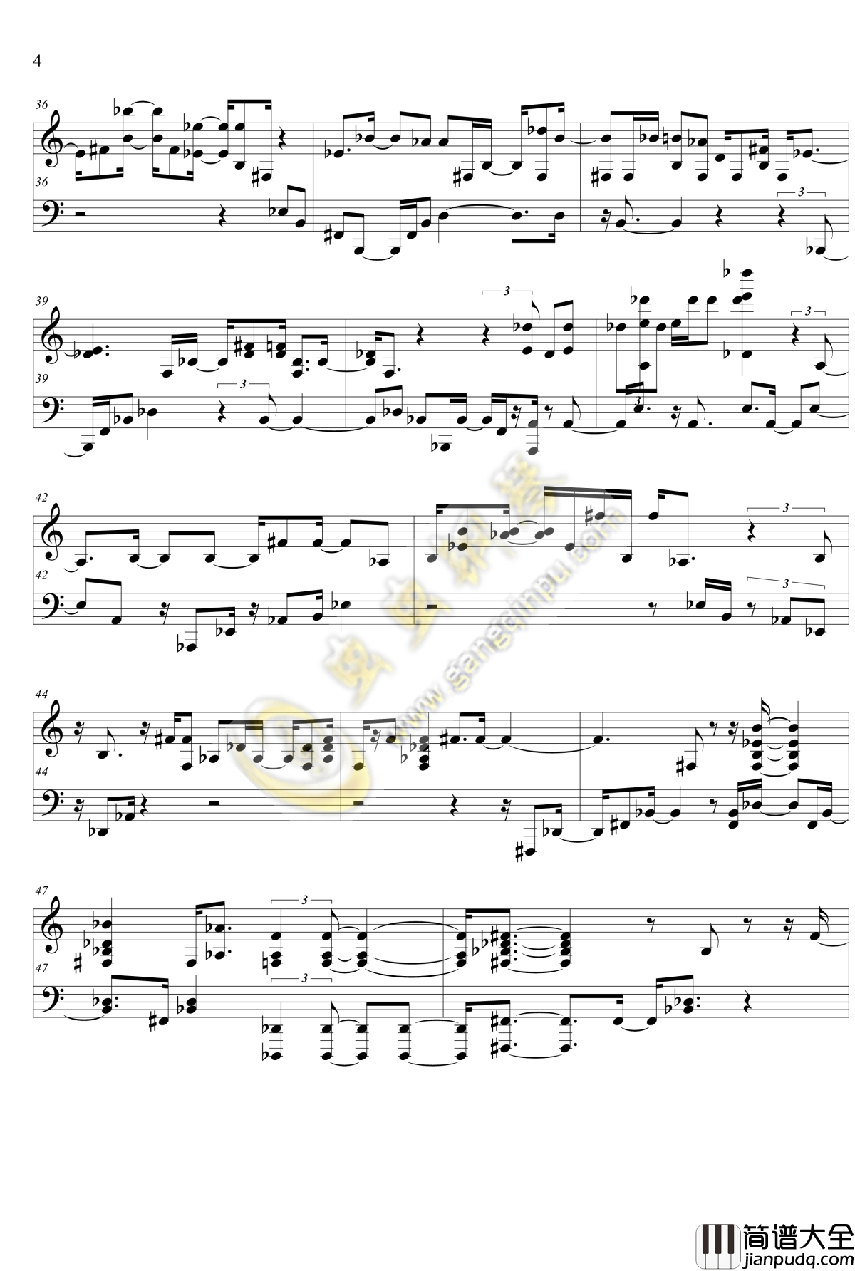 声之形主题曲钢琴谱_恋をしたのは_修正版