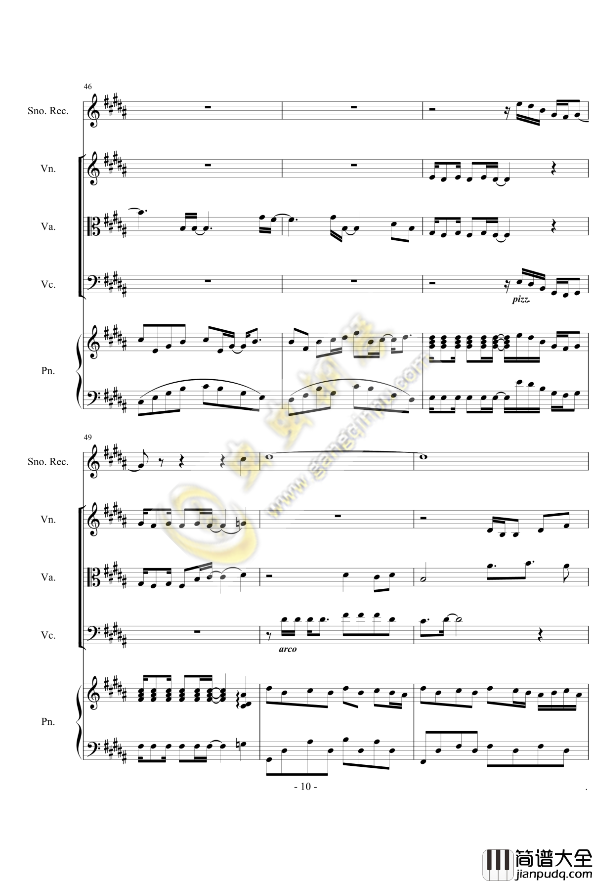 仨人钢琴谱_郭靜