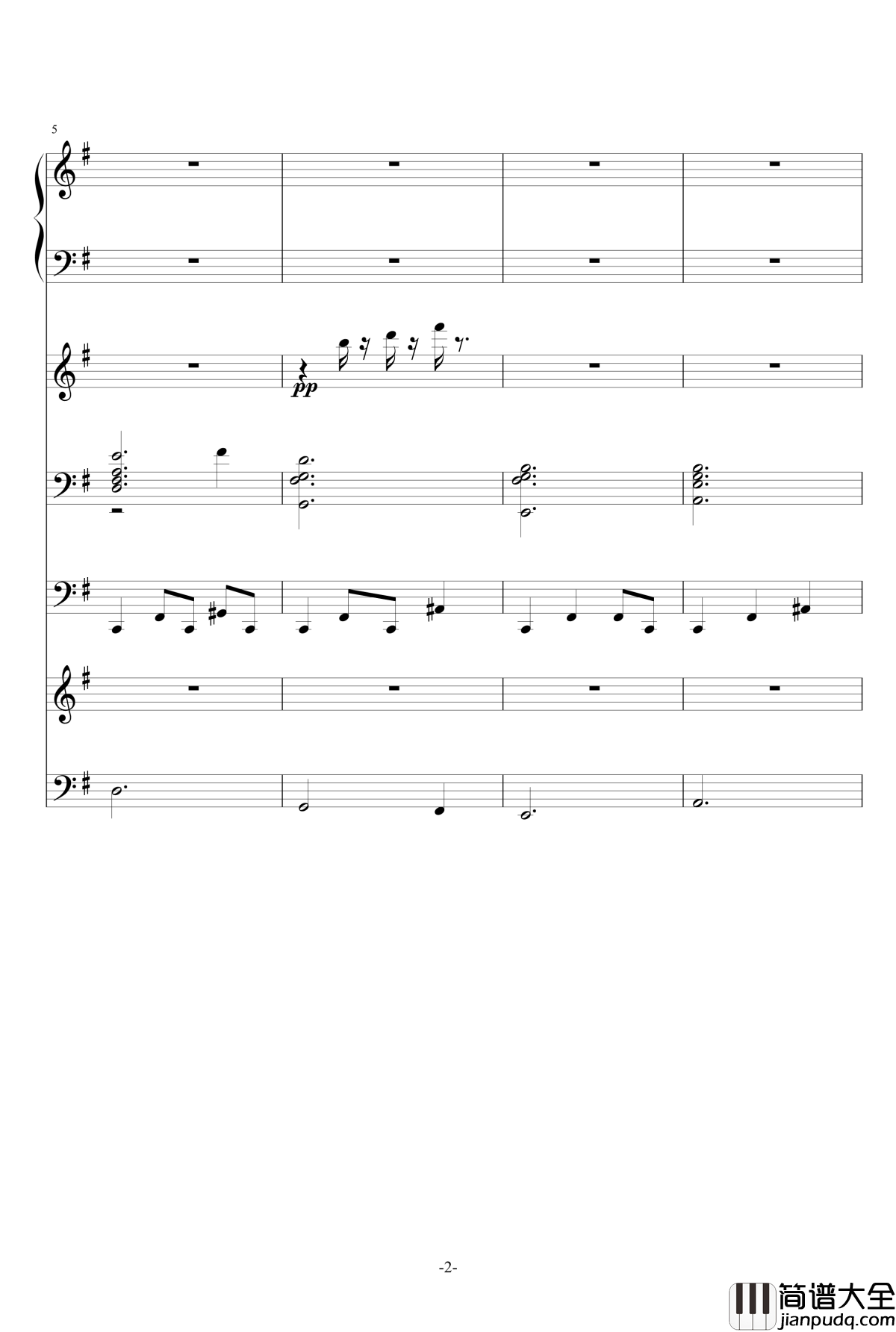 猪猪圆舞曲钢琴谱_总谱_ellocz