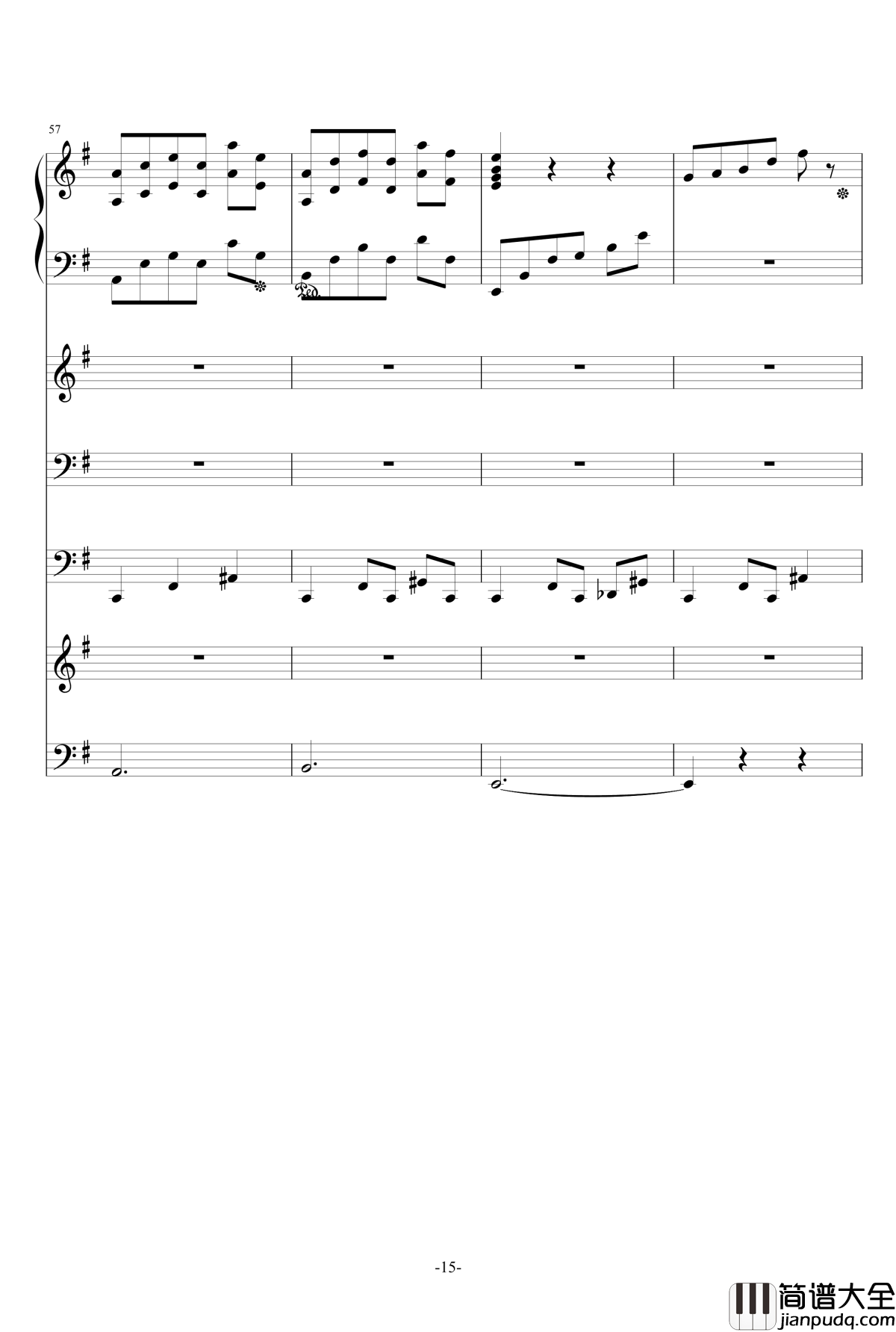 猪猪圆舞曲钢琴谱_总谱_ellocz