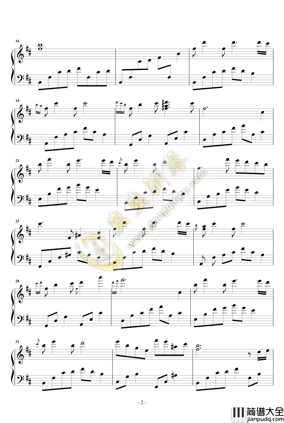 她的悲伤钢琴谱_夜的钢琴曲IV_石进