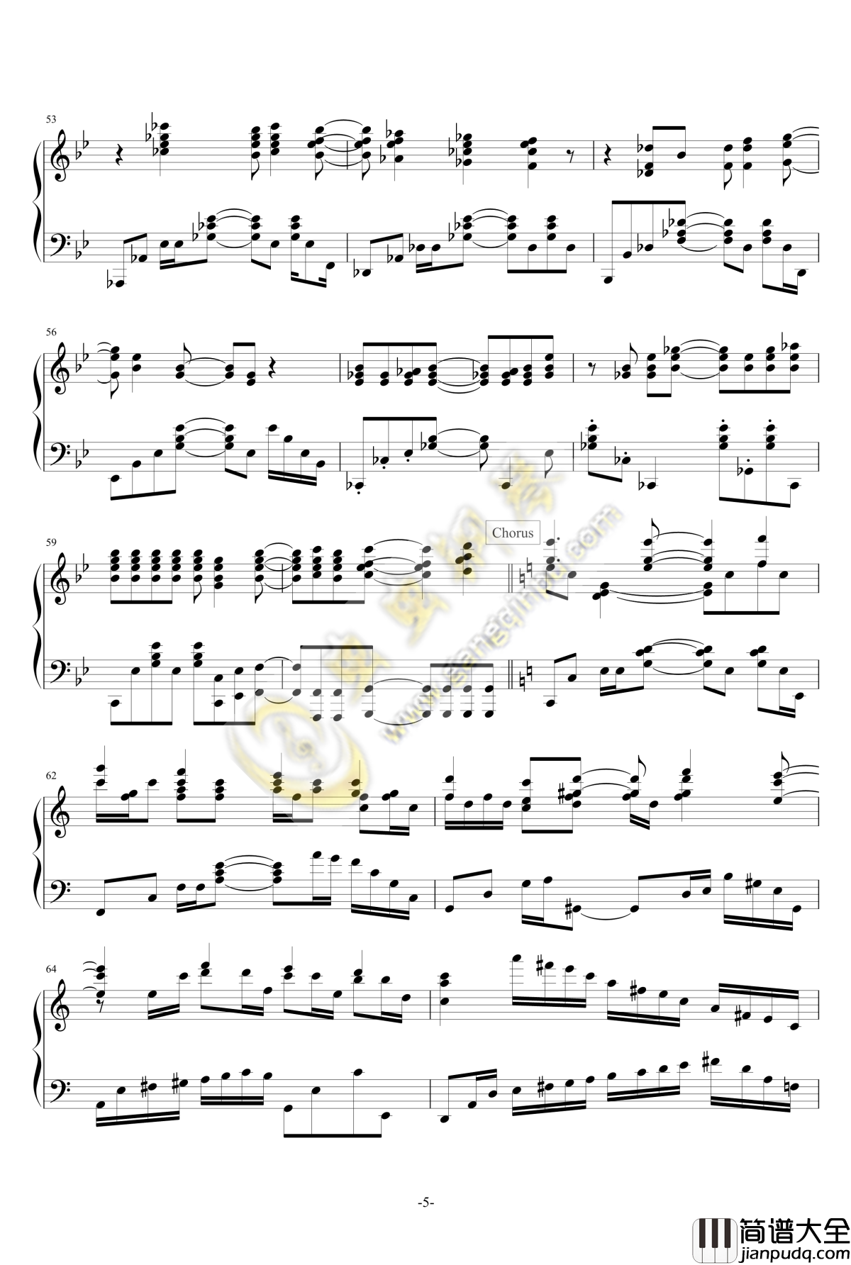 开始！开始！钢琴谱_任大湿_任天钦