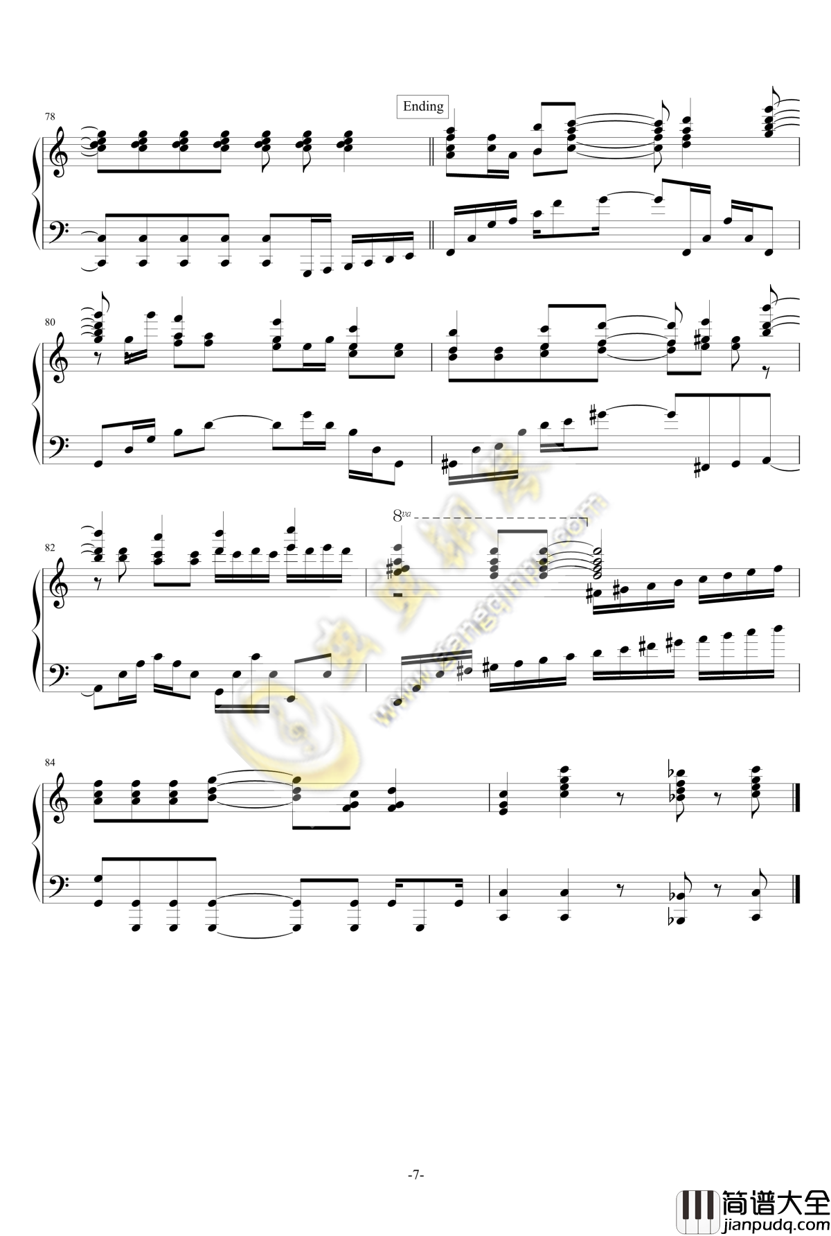 开始！开始！钢琴谱_任大湿_任天钦