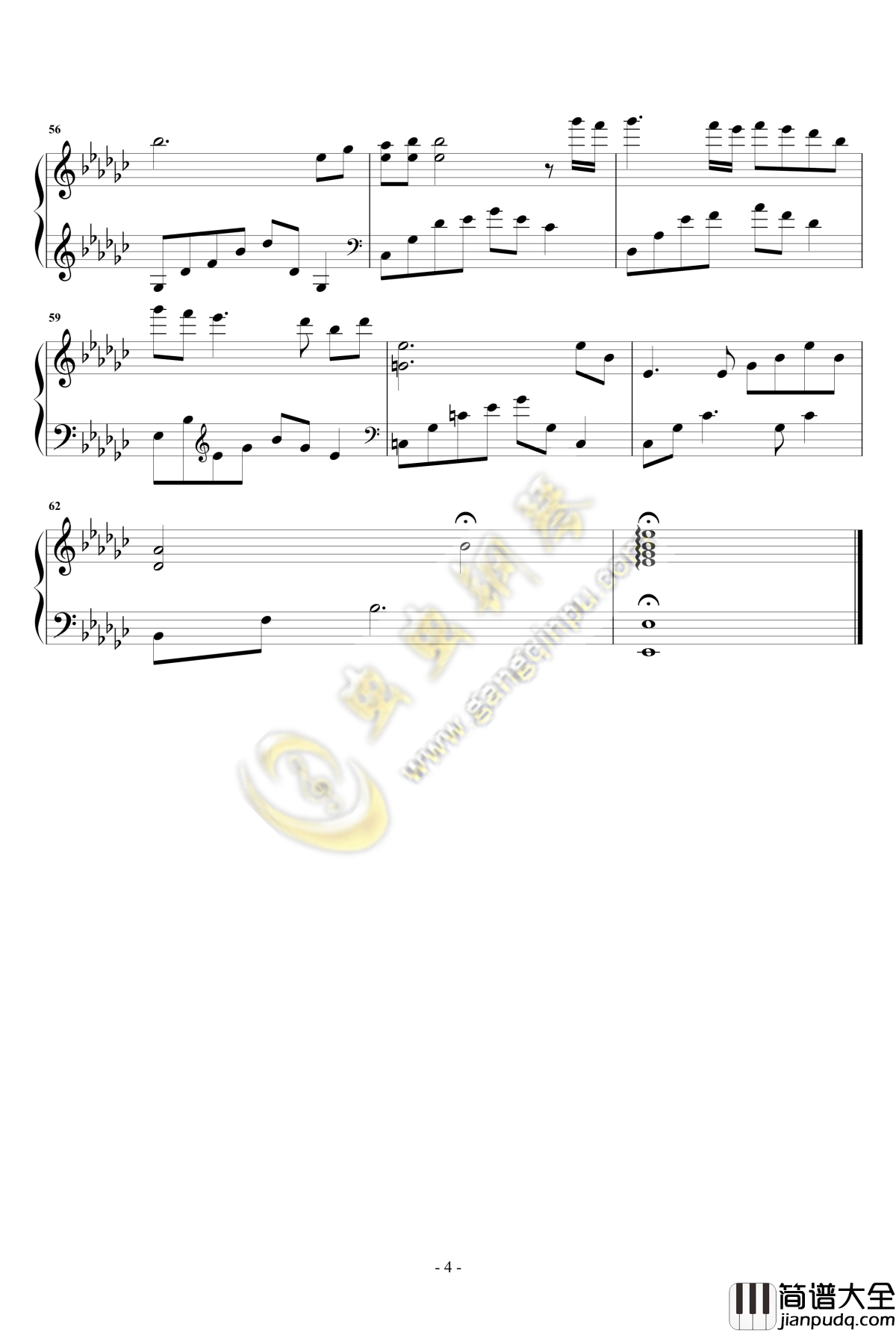 无言的告别钢琴谱_夜的钢琴曲IV_石进