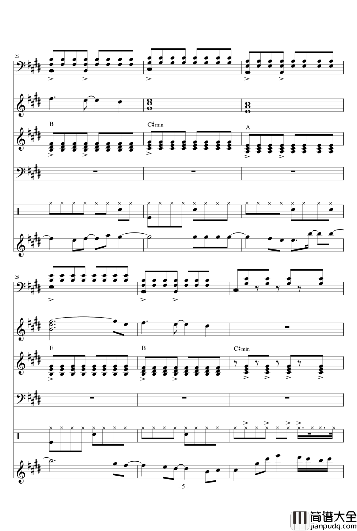 The_Spectre钢琴谱_原版乐队总谱_Alan_Walker