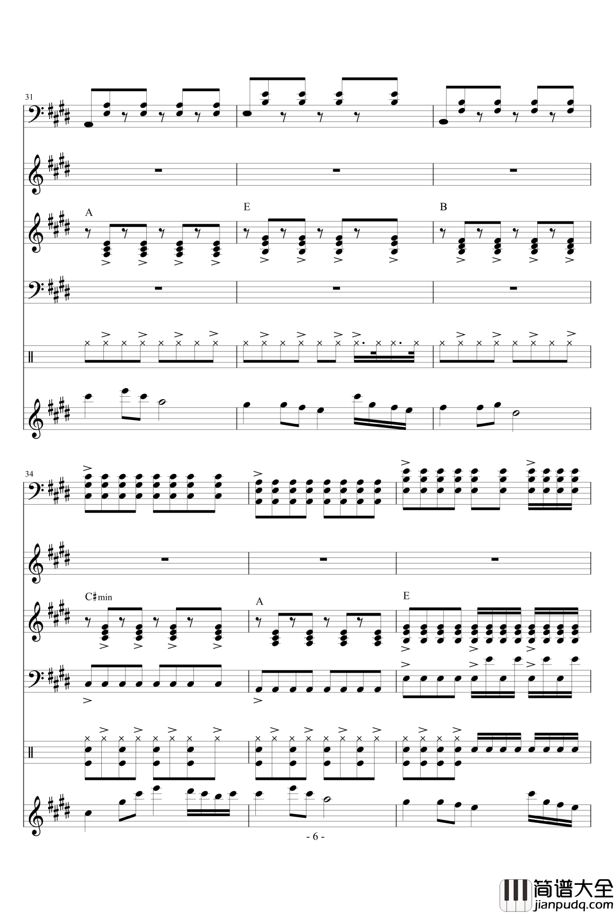 The_Spectre钢琴谱_原版乐队总谱_Alan_Walker