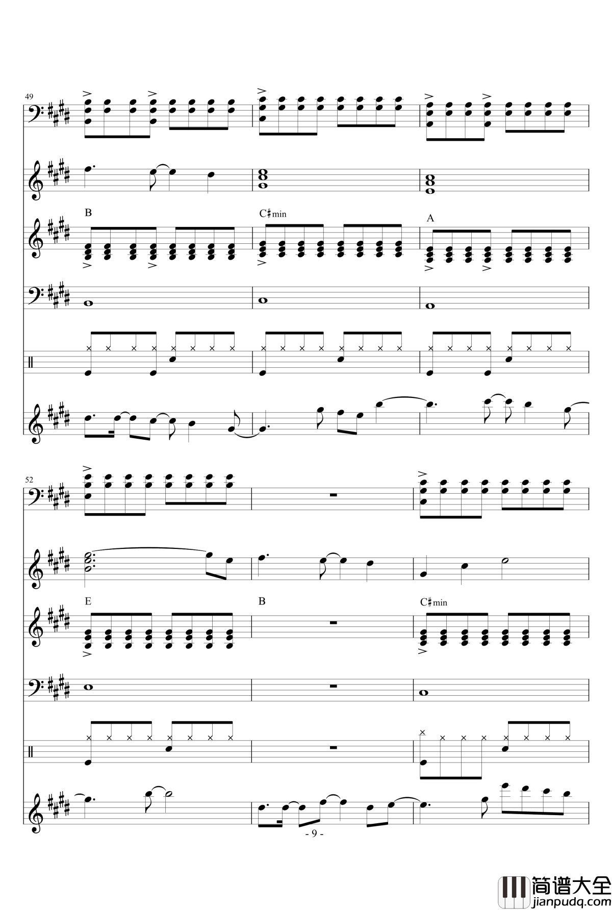 The_Spectre钢琴谱_原版乐队总谱_Alan_Walker