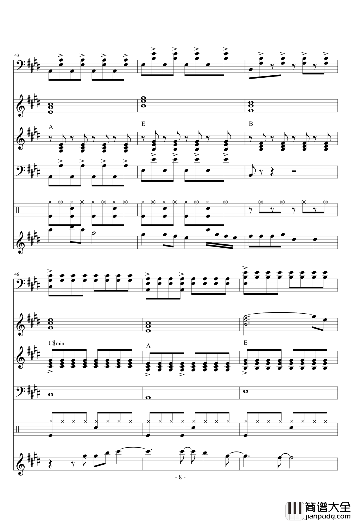 The_Spectre钢琴谱_原版乐队总谱_Alan_Walker